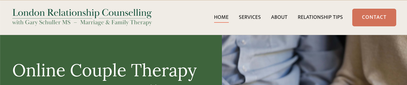 London Relationship Counselling website header with logo