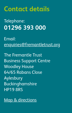 Fremantle logo with contact details.