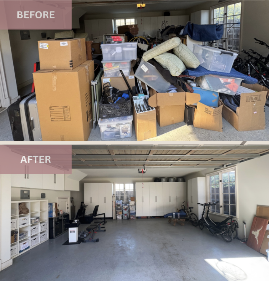 Full garage reset before and after