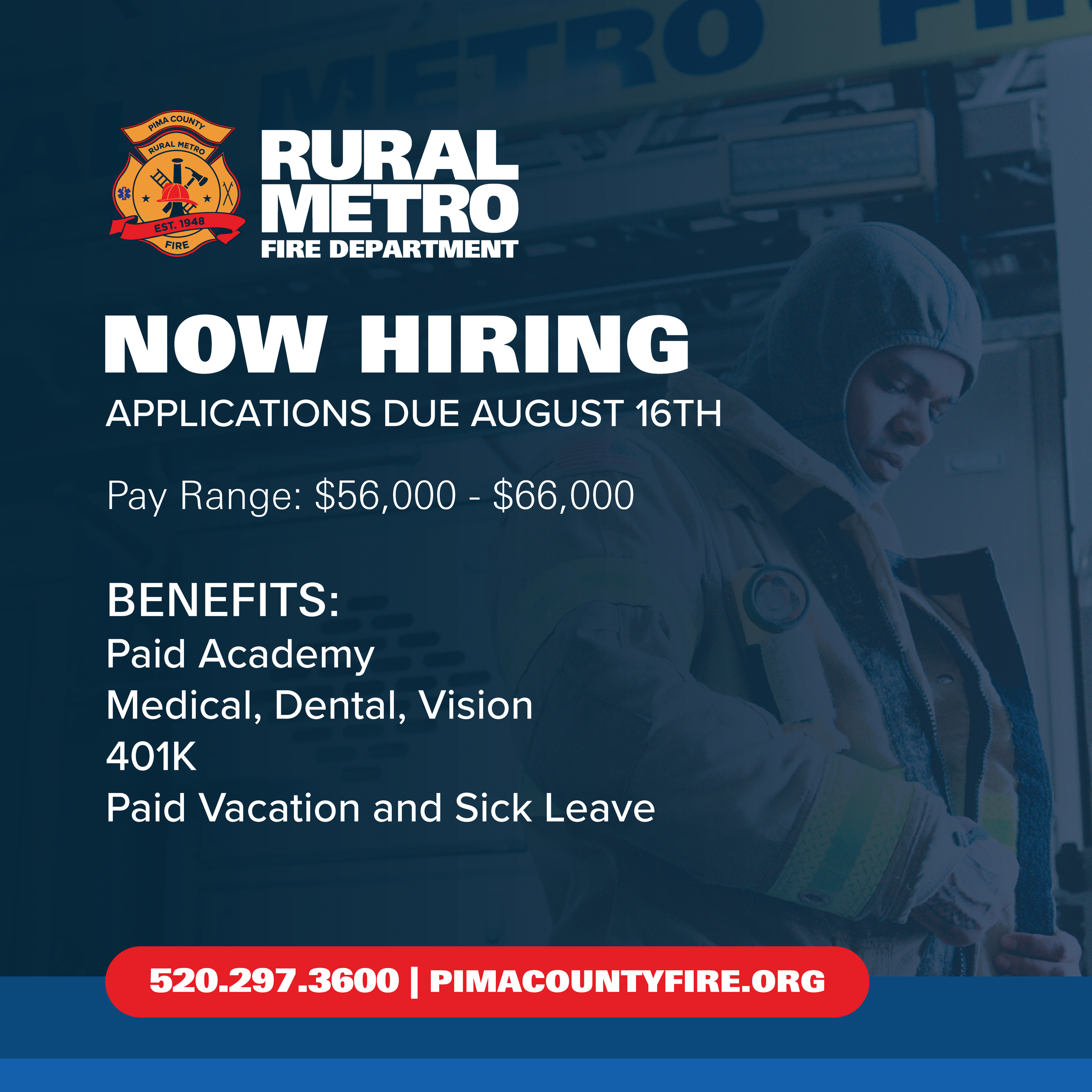 Rural Metro Fire Is Hiring: Fire Recruit Applications Are Now Open</span>