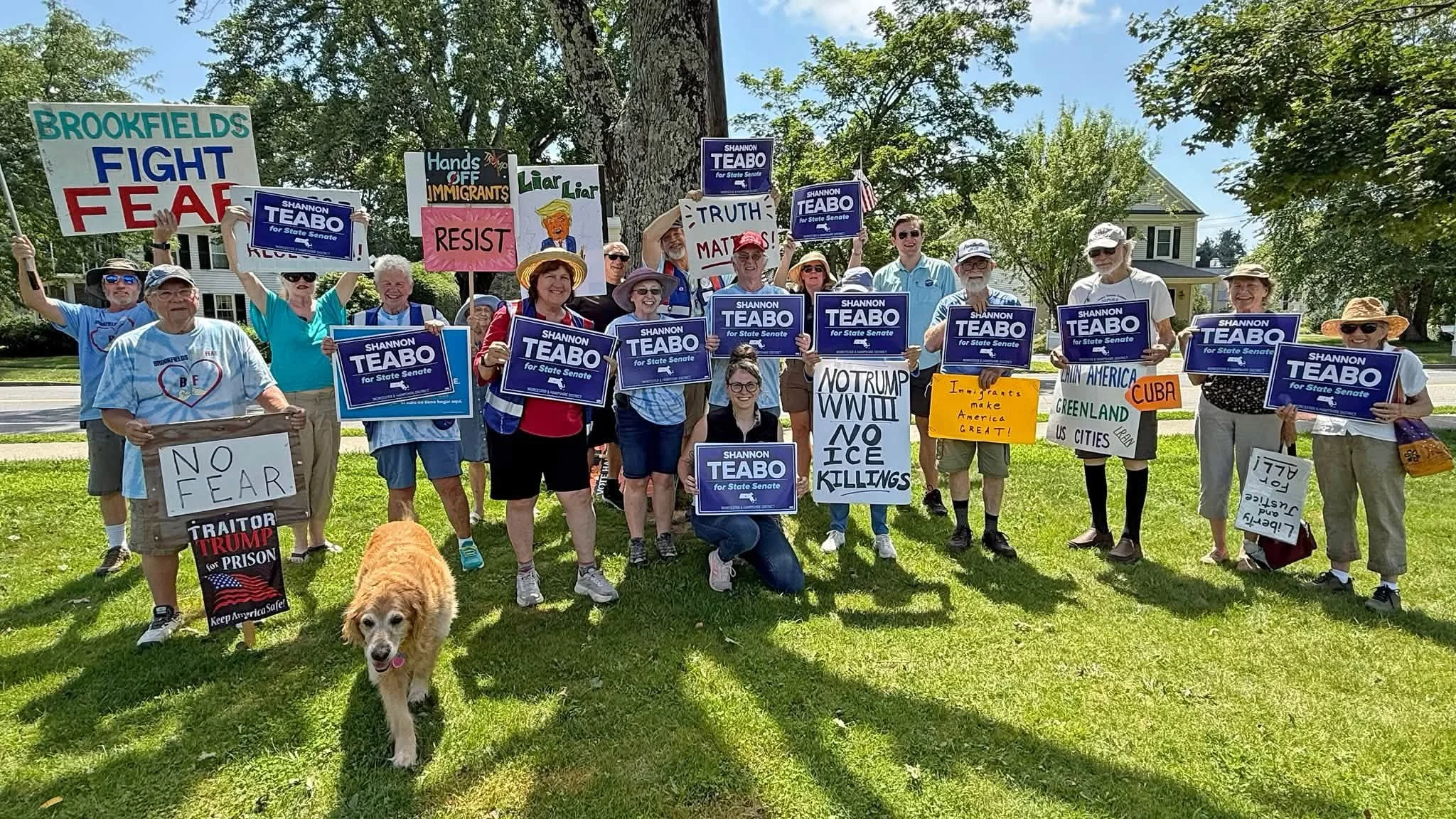 We had a great day canvassing in West Brookfield on Saturday! Despite the heat, we had more new volunteers out with us talking to voters.
