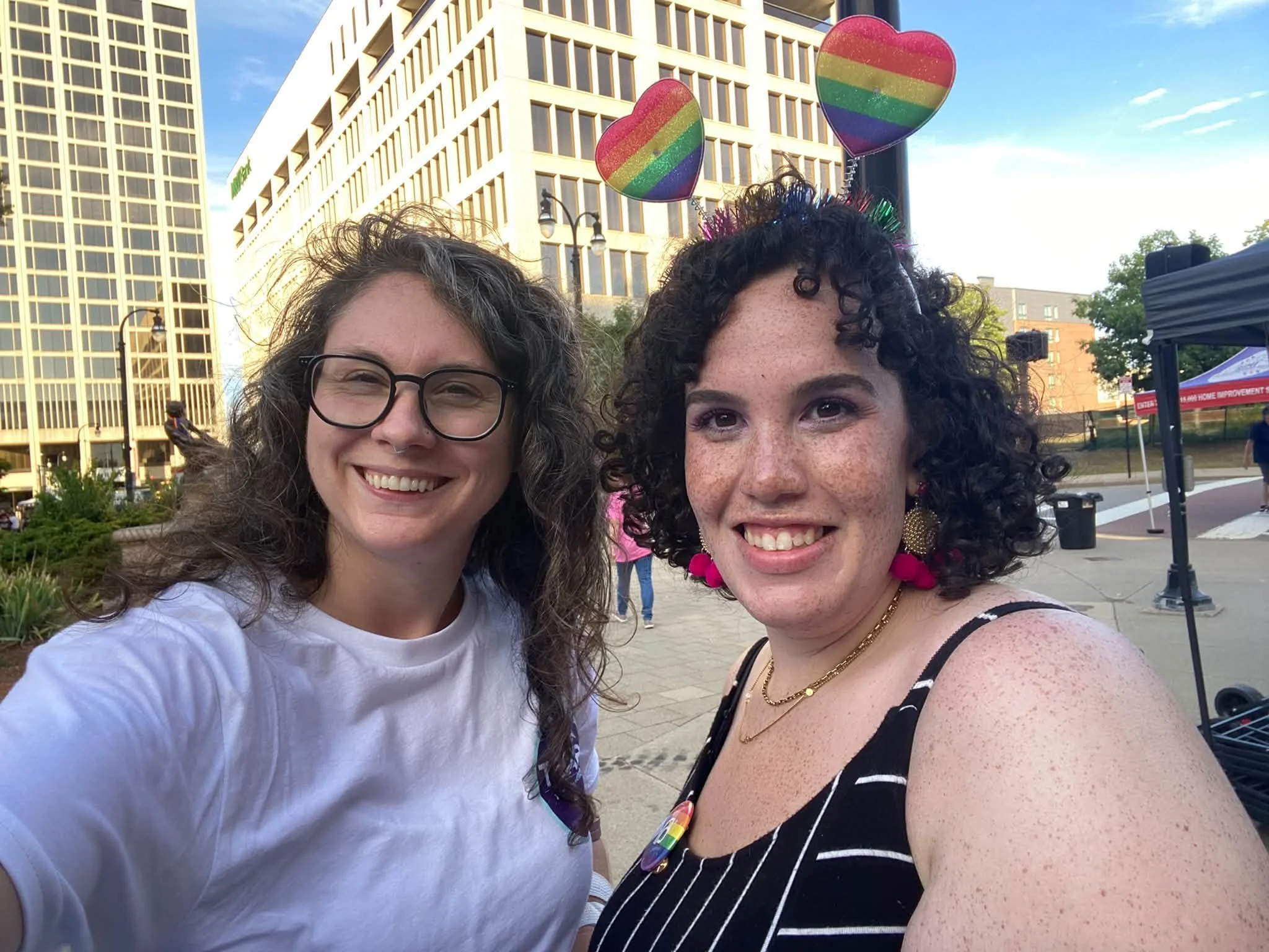 After canvassing in Holden, Shannon headed to Worcester to join the "last stop for Pride season" 🏳️‍🌈🏳️‍⚧️ and was surrounded by so much love and joy and an extremely resilient community. 