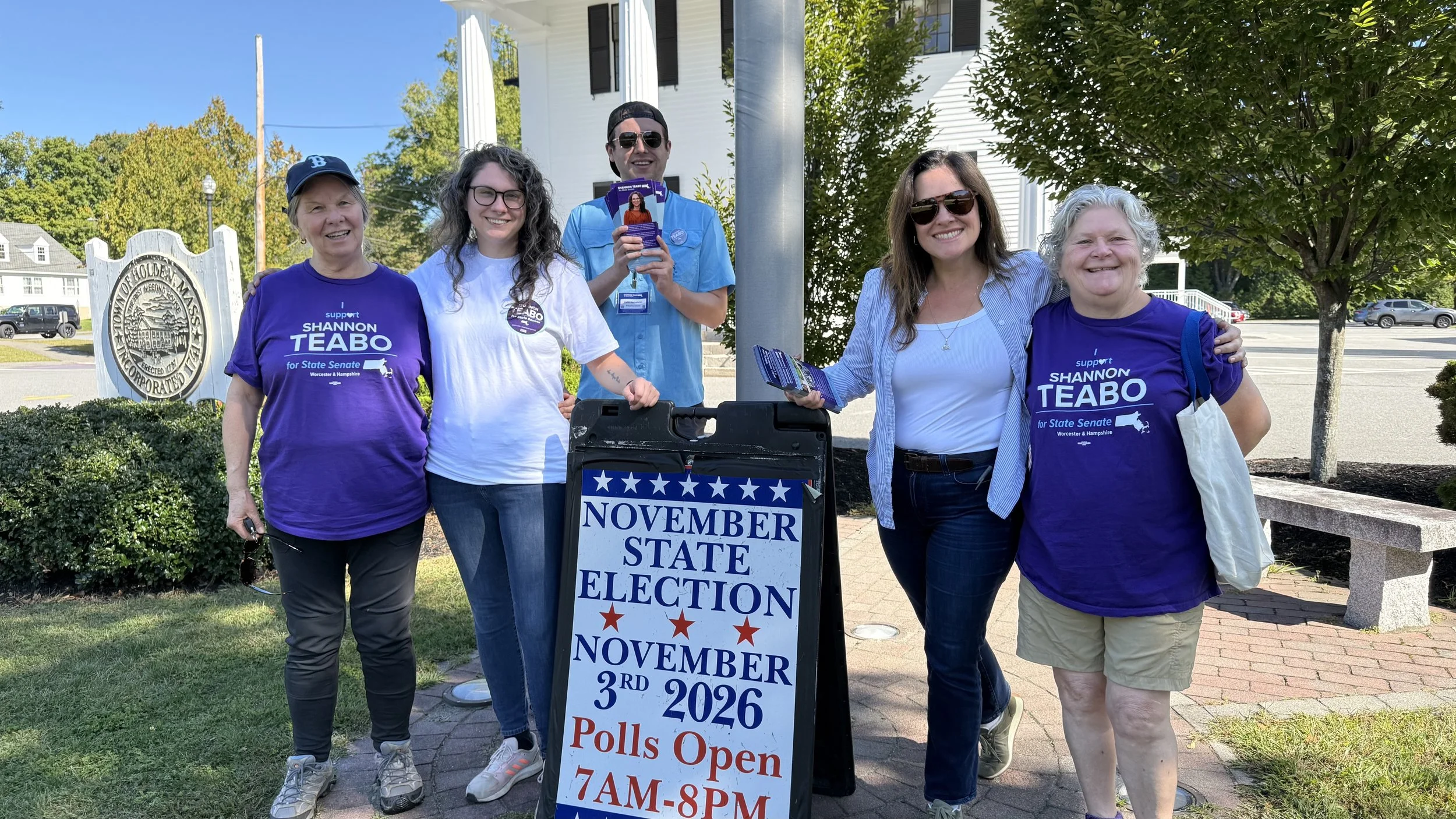Canvassing in Holden on Saturday, September 12, with Krista Ferrante and our volunteers! 