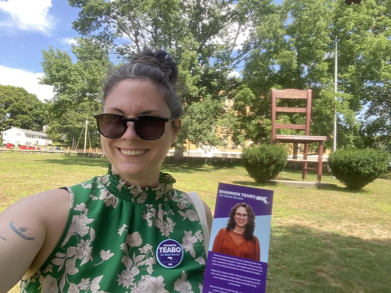 In Gardner for a day of canvassing. 
