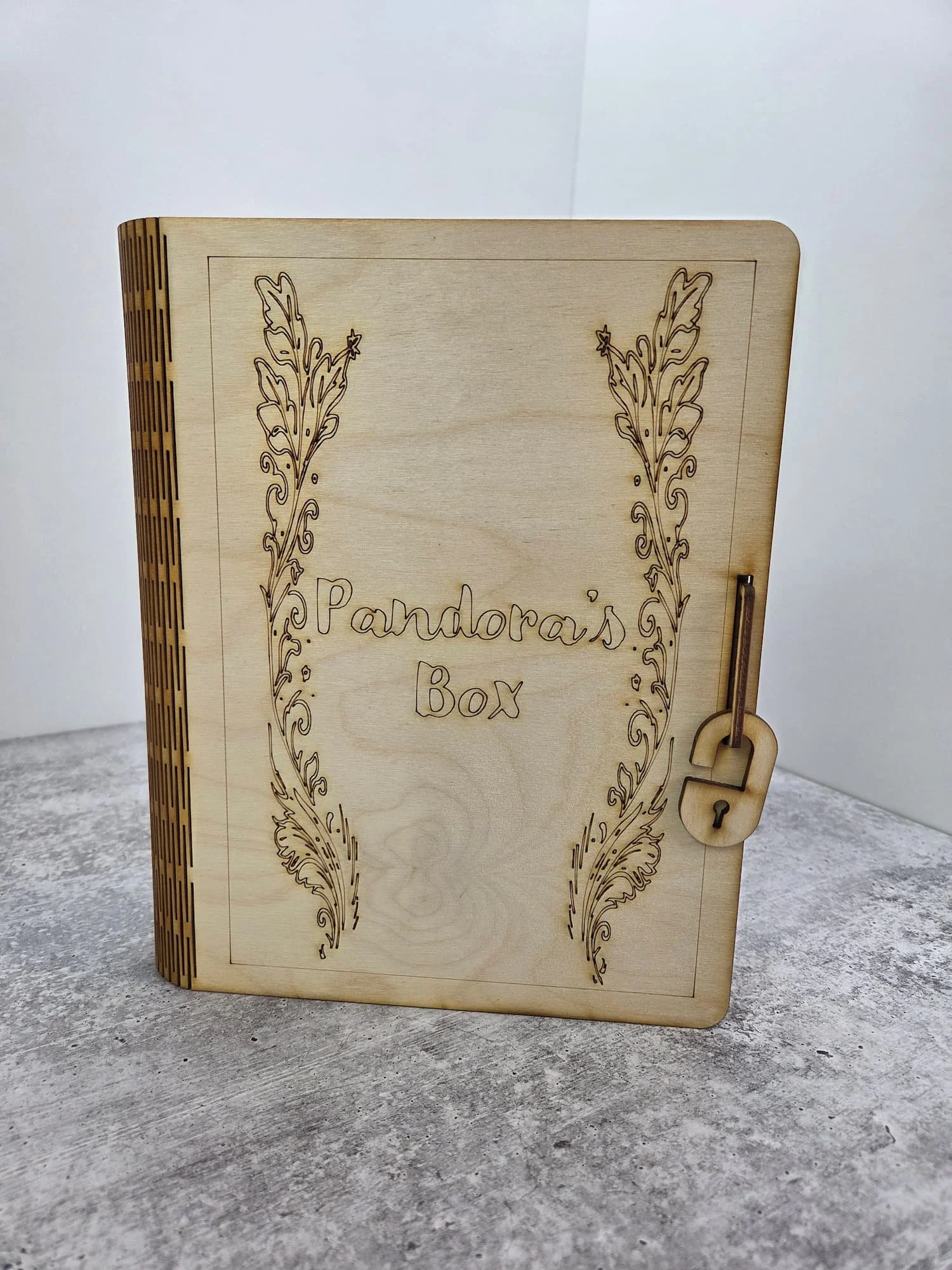 laser-engraved wooden box