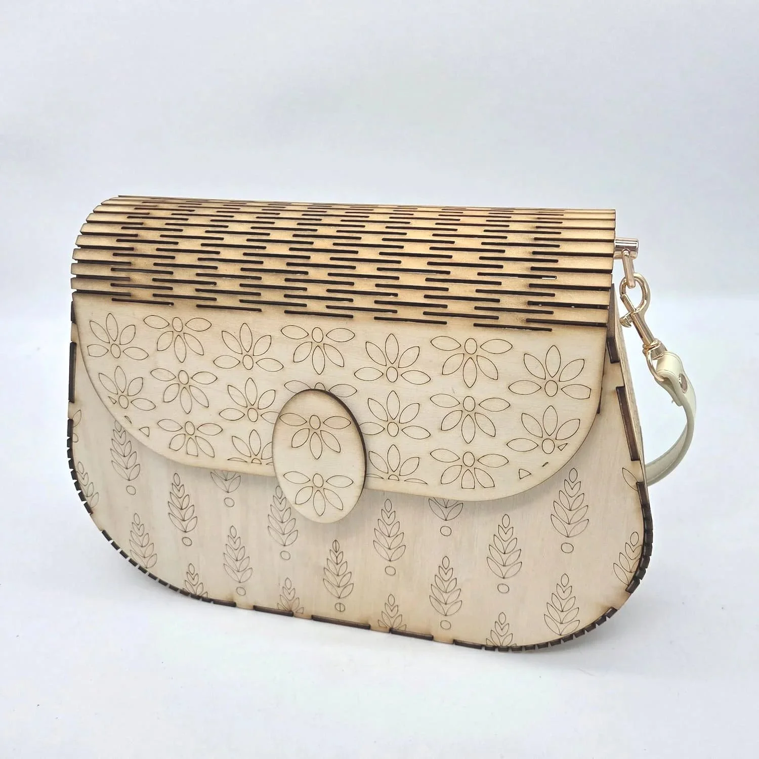 Laser-Cut Wooden Purse | Basswood