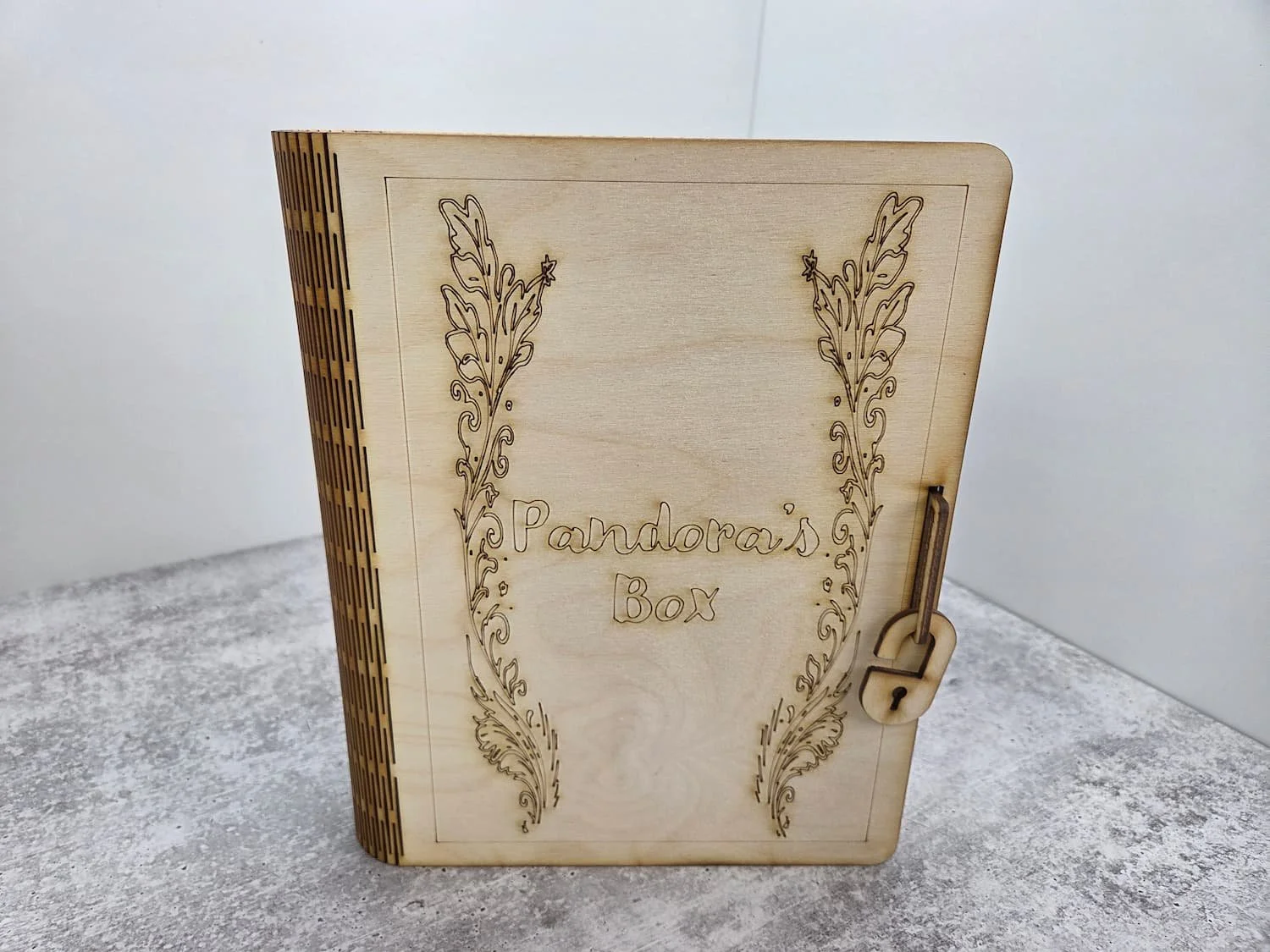laser-engraved wooden box