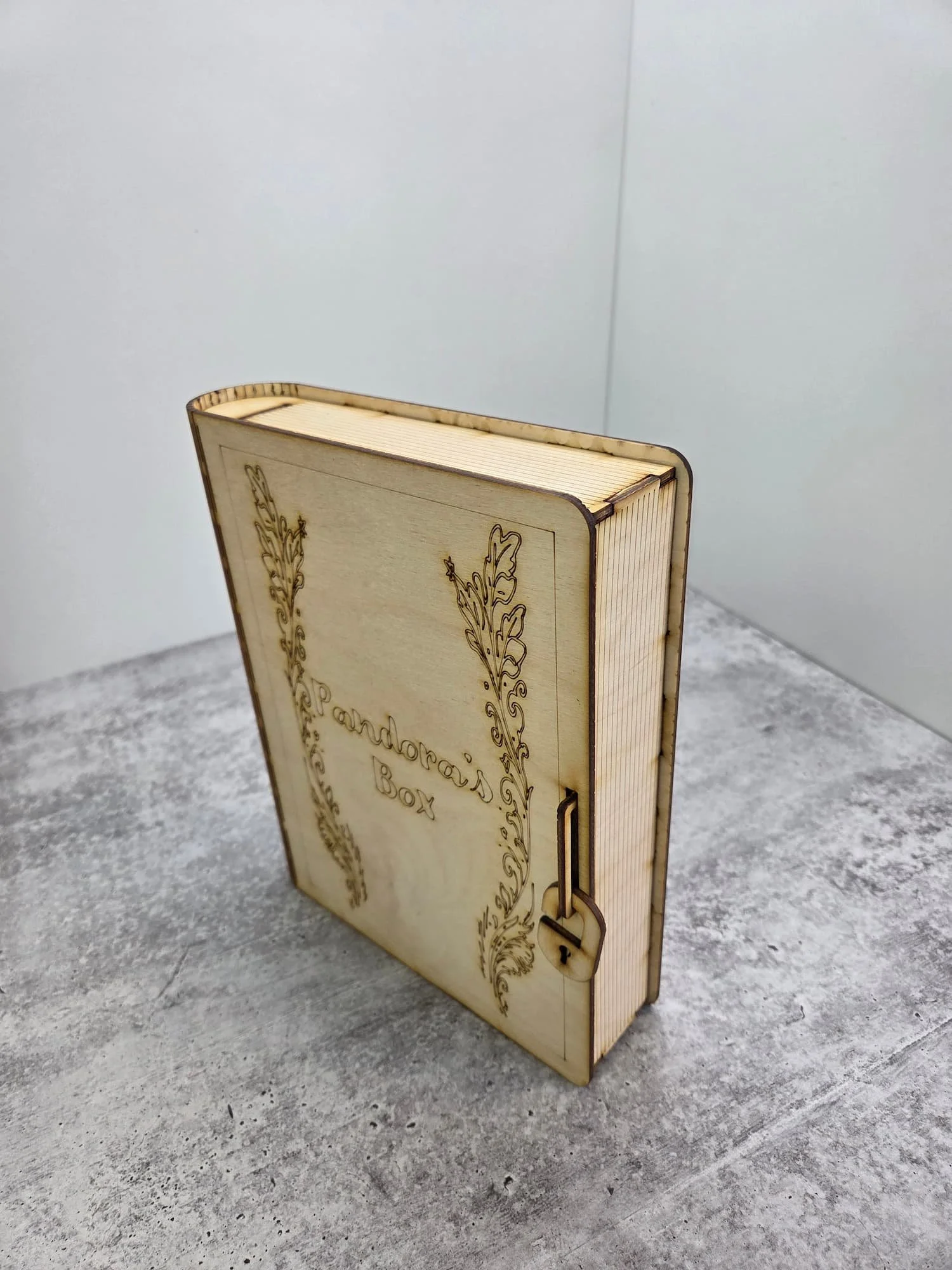 laser-engraved wooden box