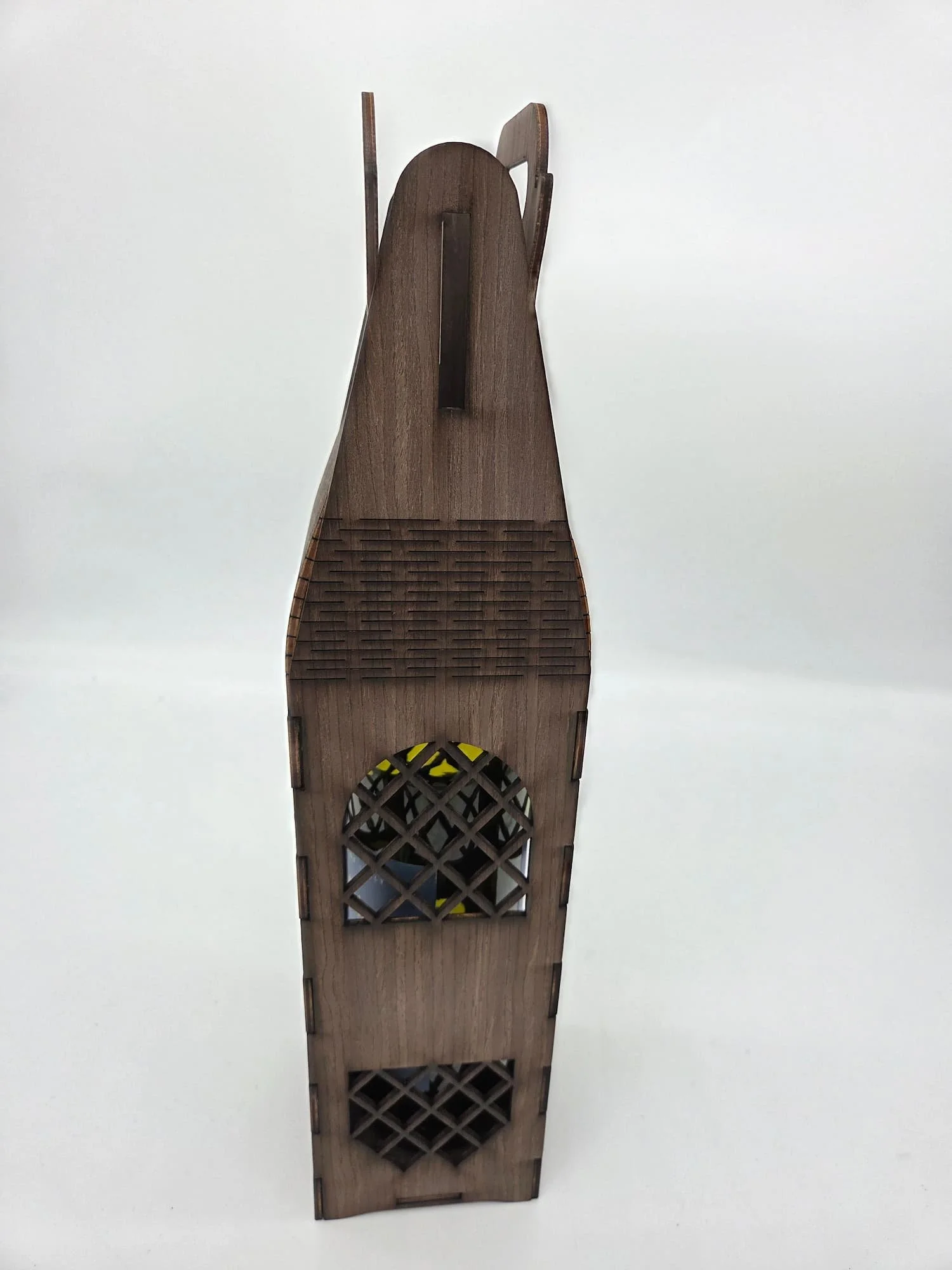 laser-cut wine box walnut