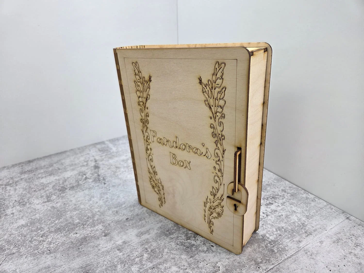 laser-engraved wooden box