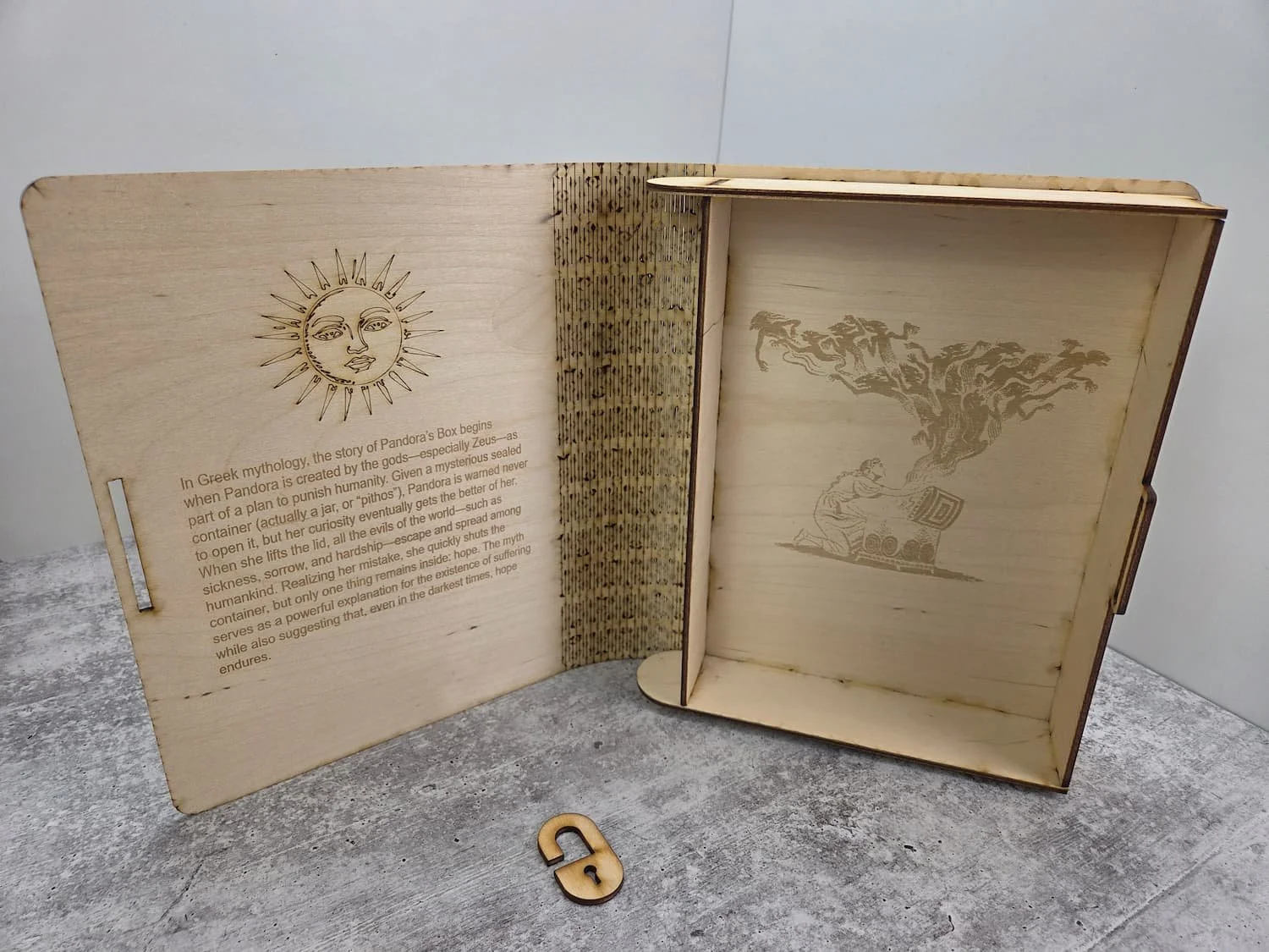 laser-engraved wooden box