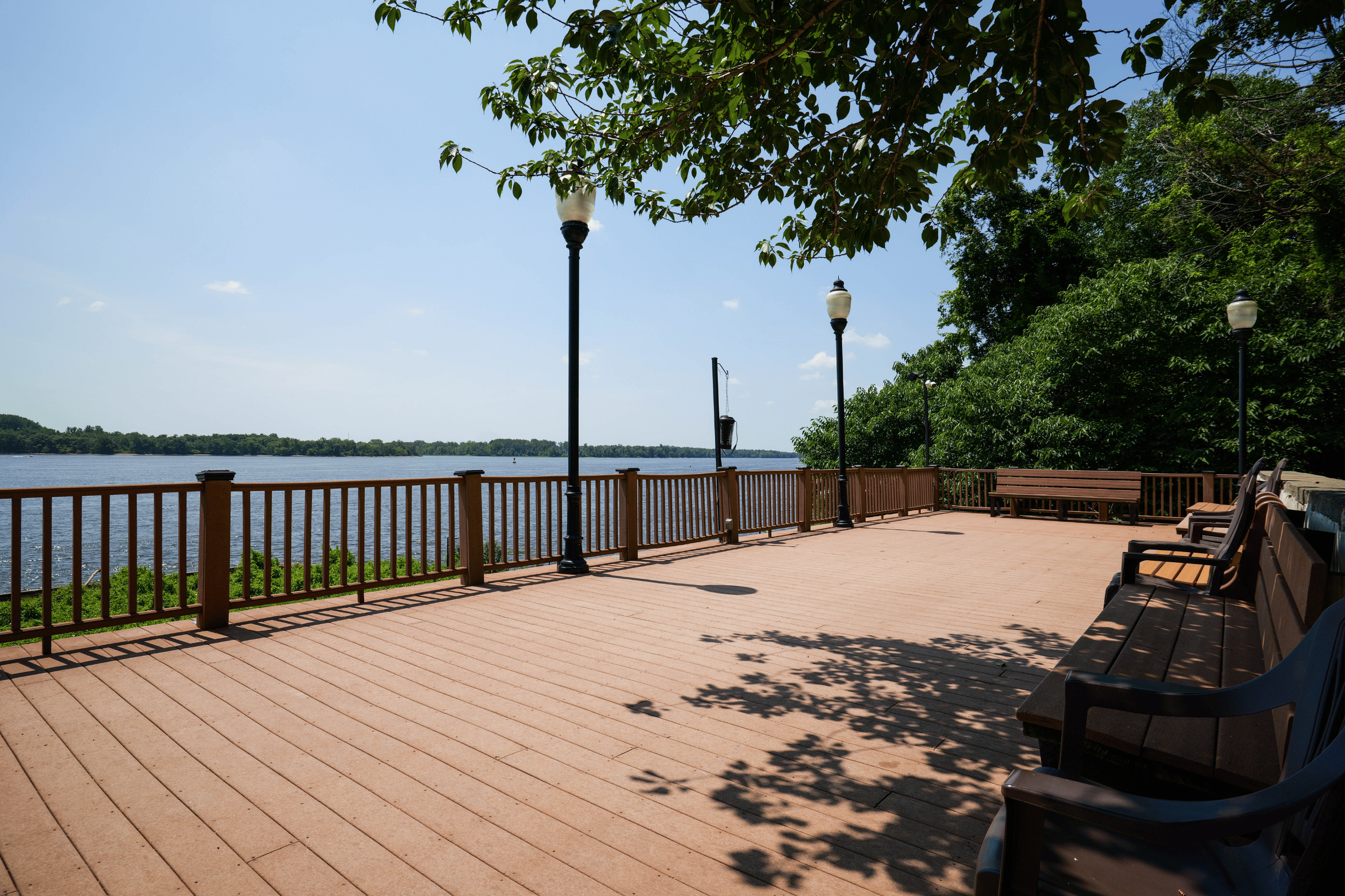 Delaire Landing Deck Overlooking Water