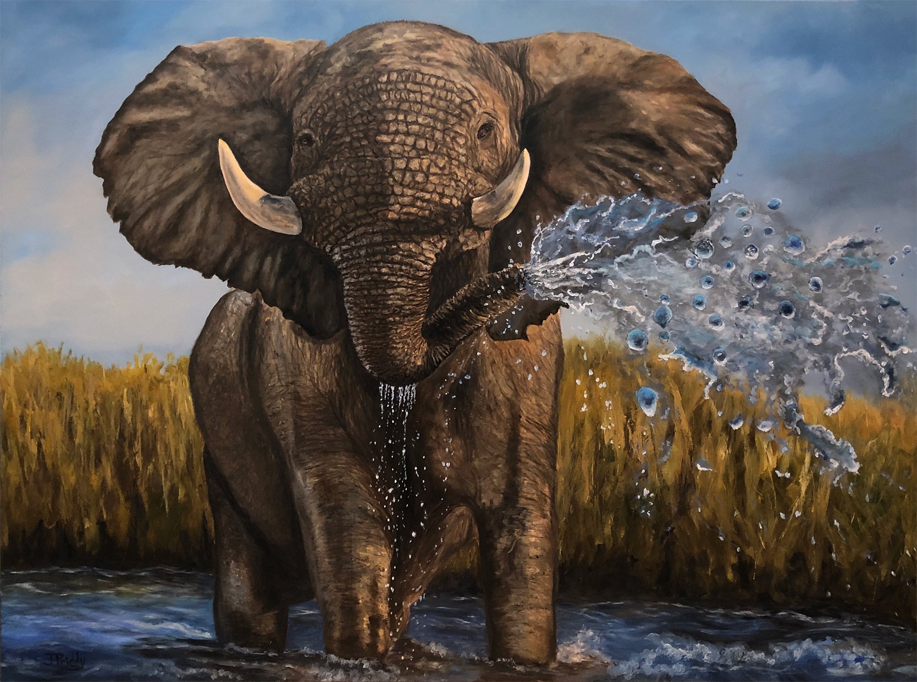 Splash - 36x48  Oil Painting - Available