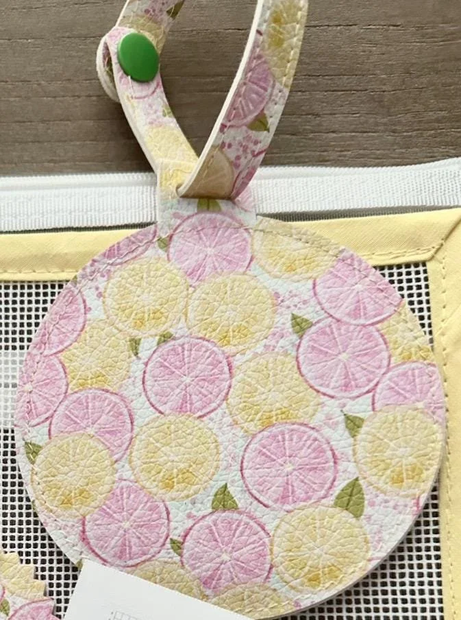 Embroidery Kit with Fabric, Hoop, and Supplies to Make Custom Initial Luggage Tag