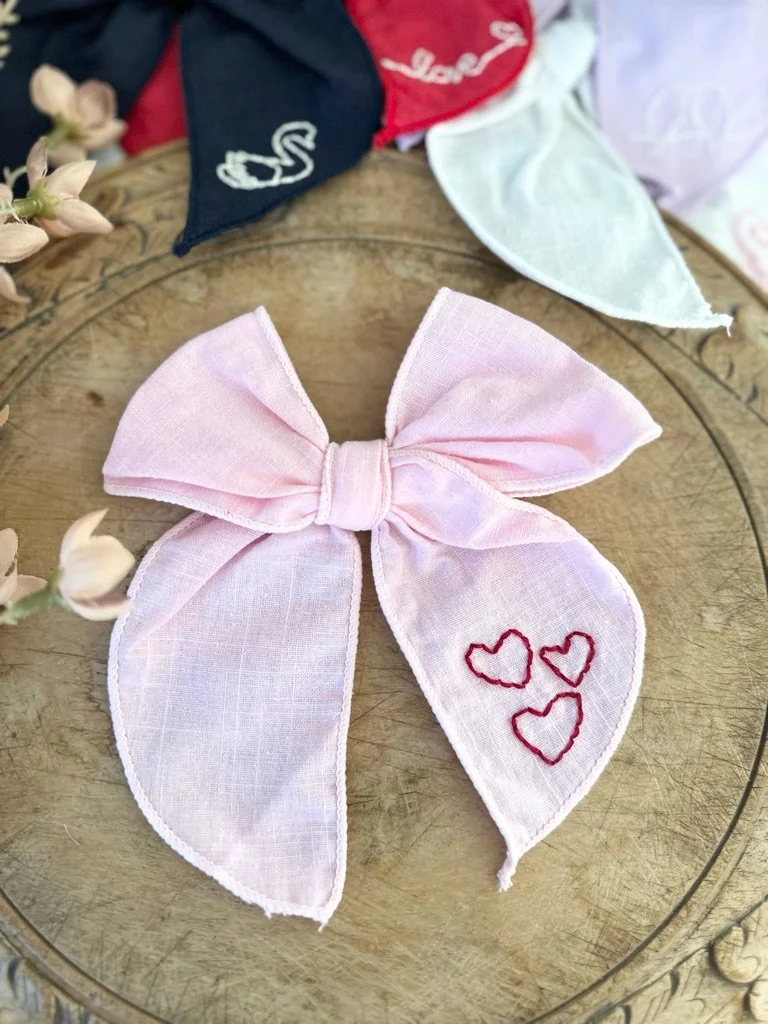 5.5 inch Heart Hair Bow