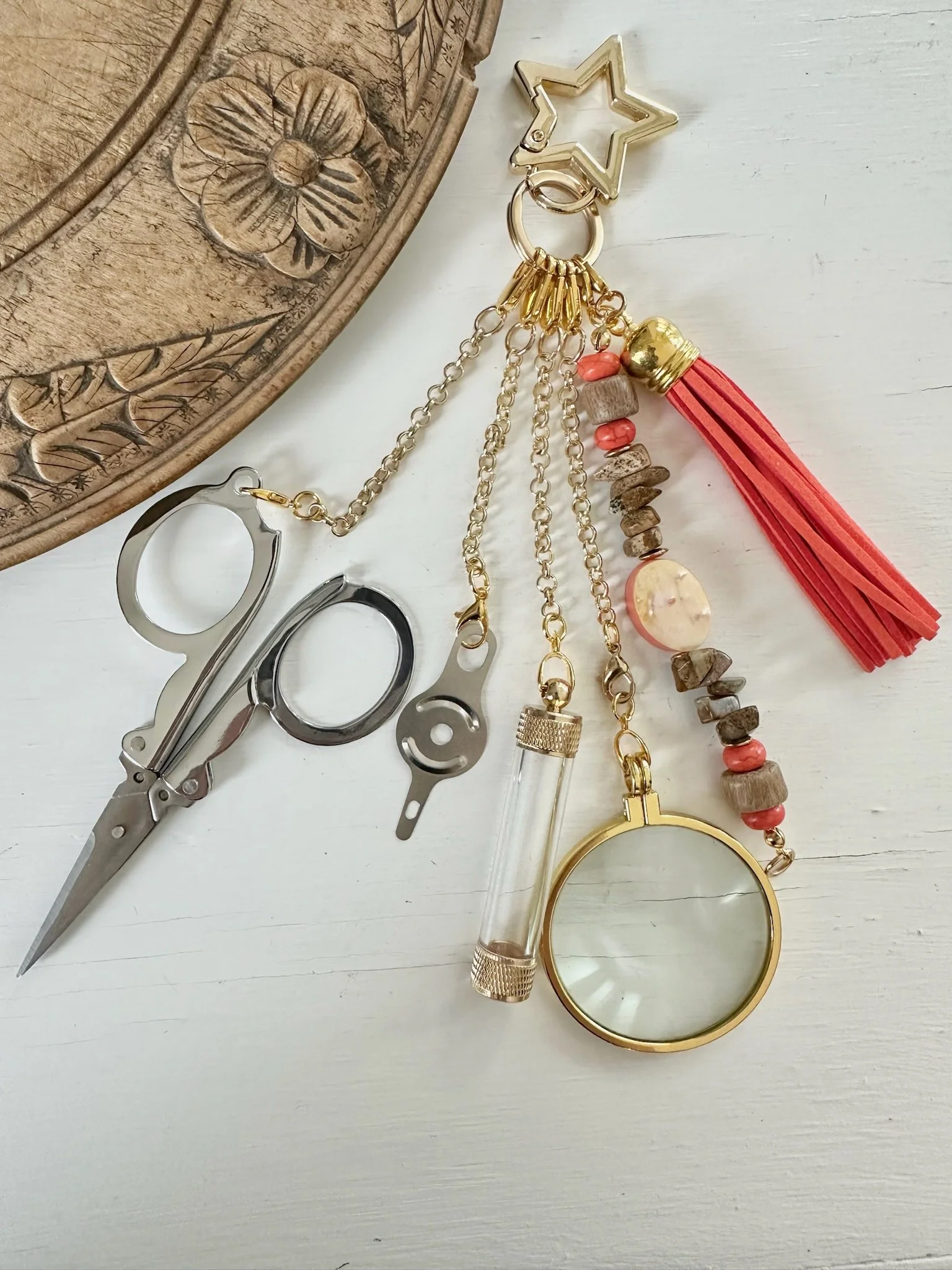 Needlework Tools Keyring