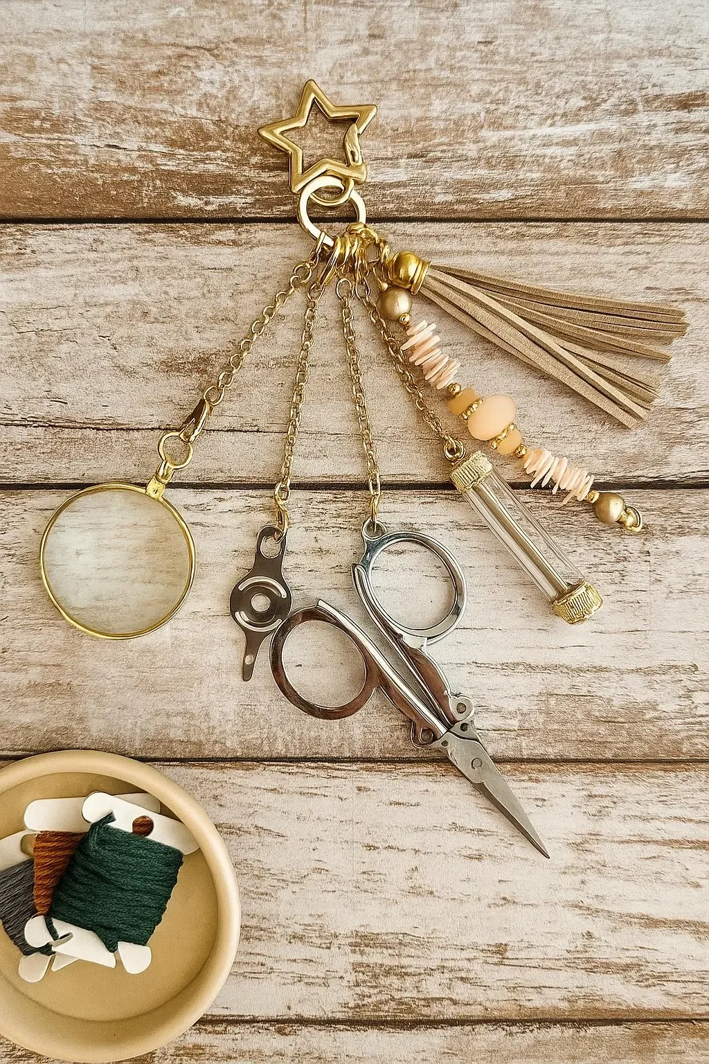 Needlework Tools Keyring
