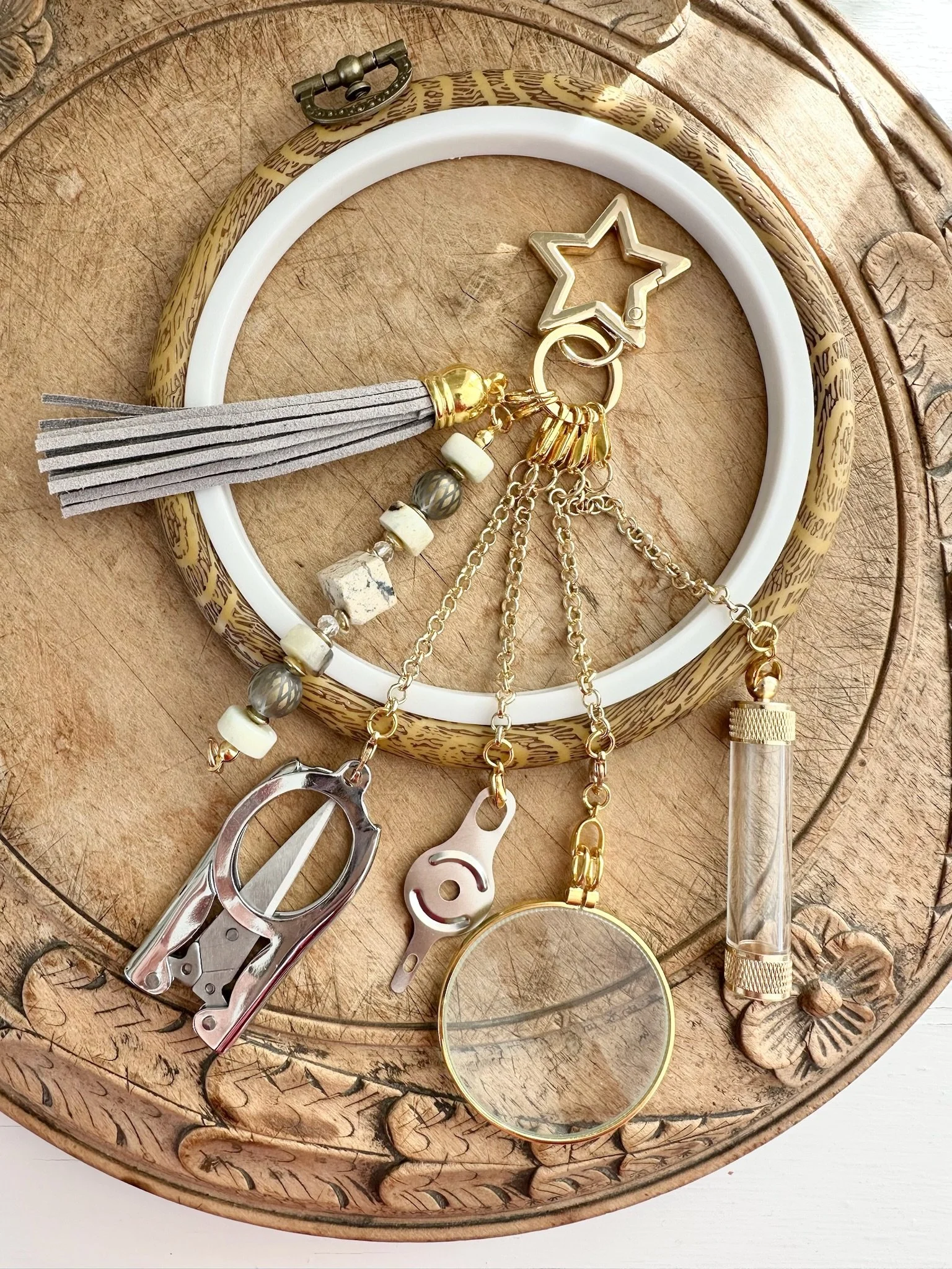 Needlework Tools Keyring