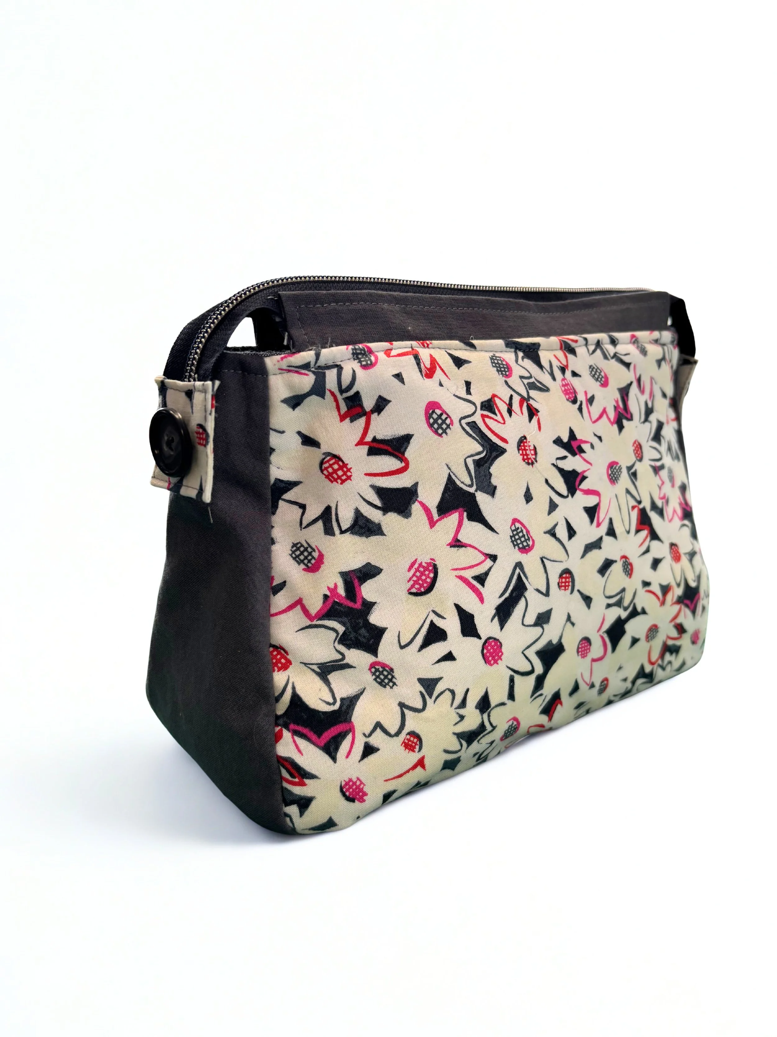 Grande Pochette de Rangement Plover Gris/Rouge/Blanc
