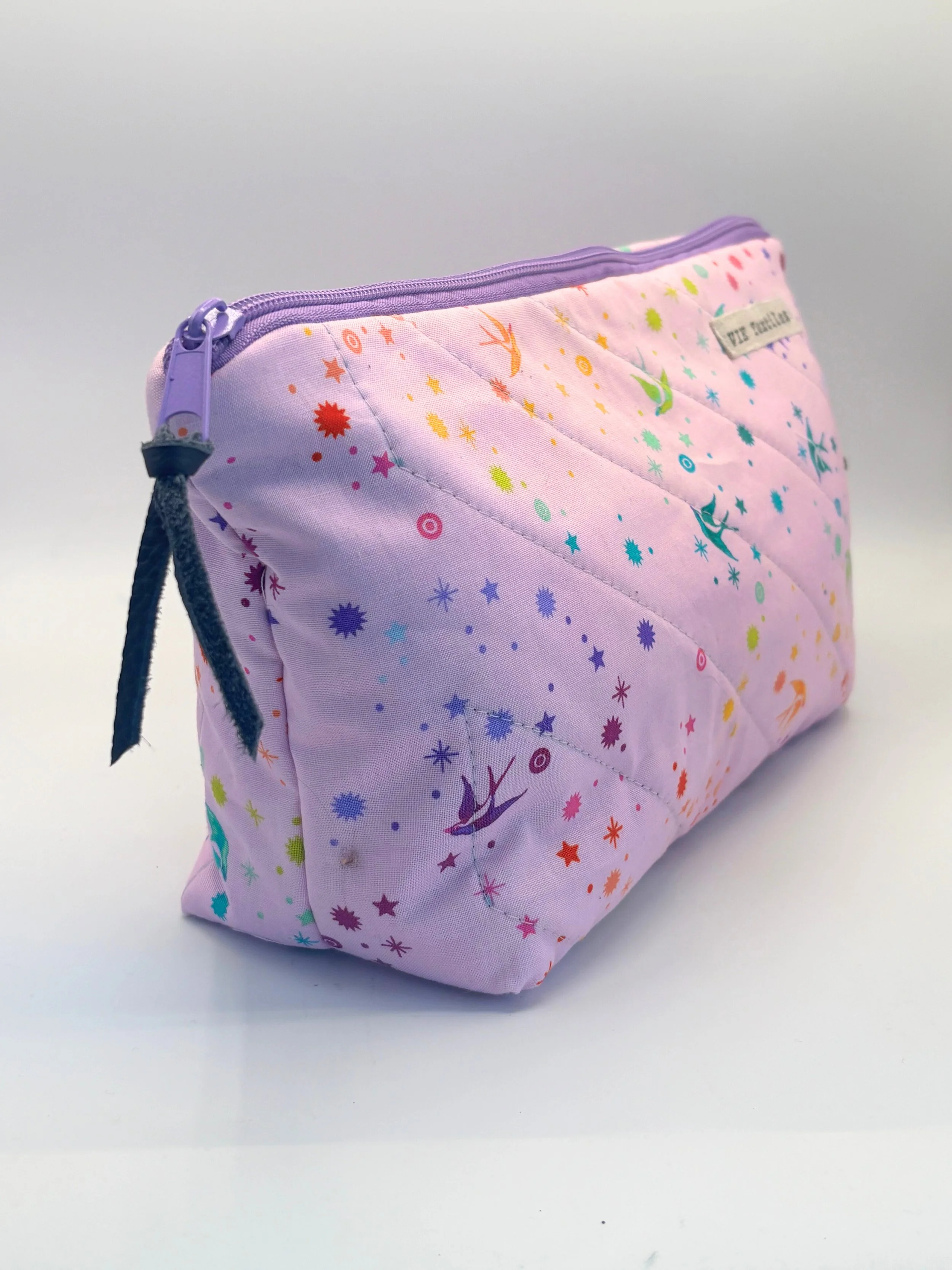 Grande pochette de Rangement Piquée Rose