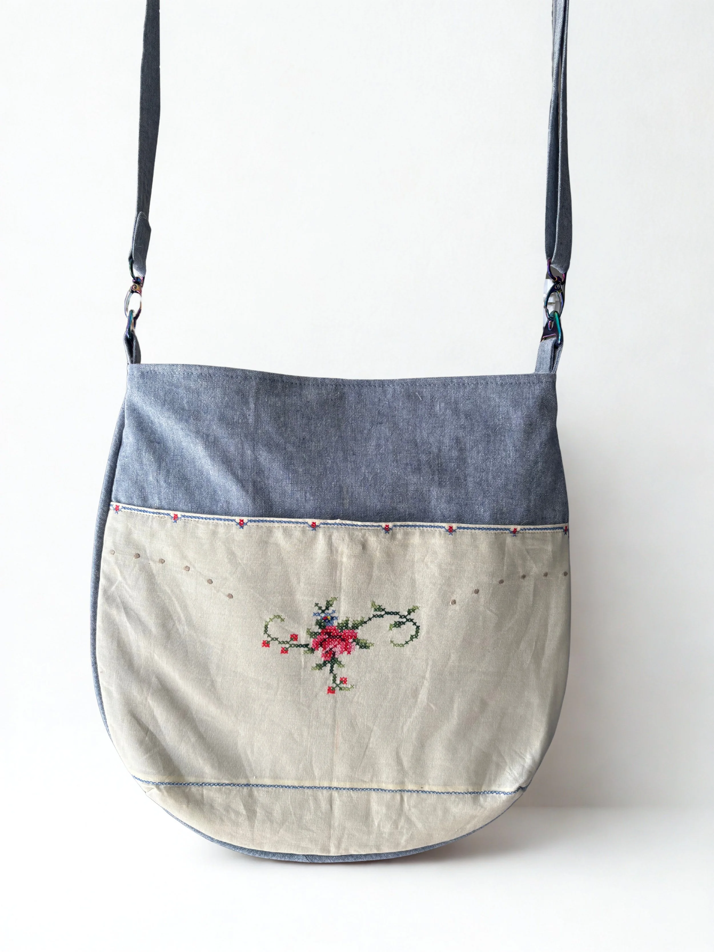 Sac à Main Fourre-Tout Vintage avec Passepoil