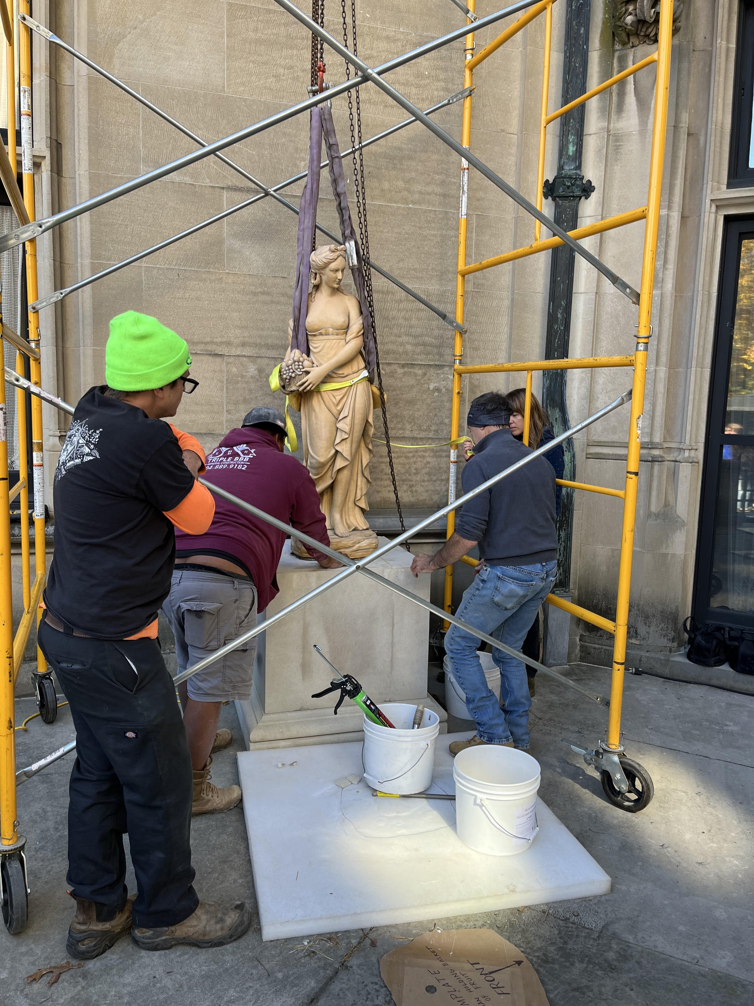 Biltmore Pedestal & Sculpture Install.jpg