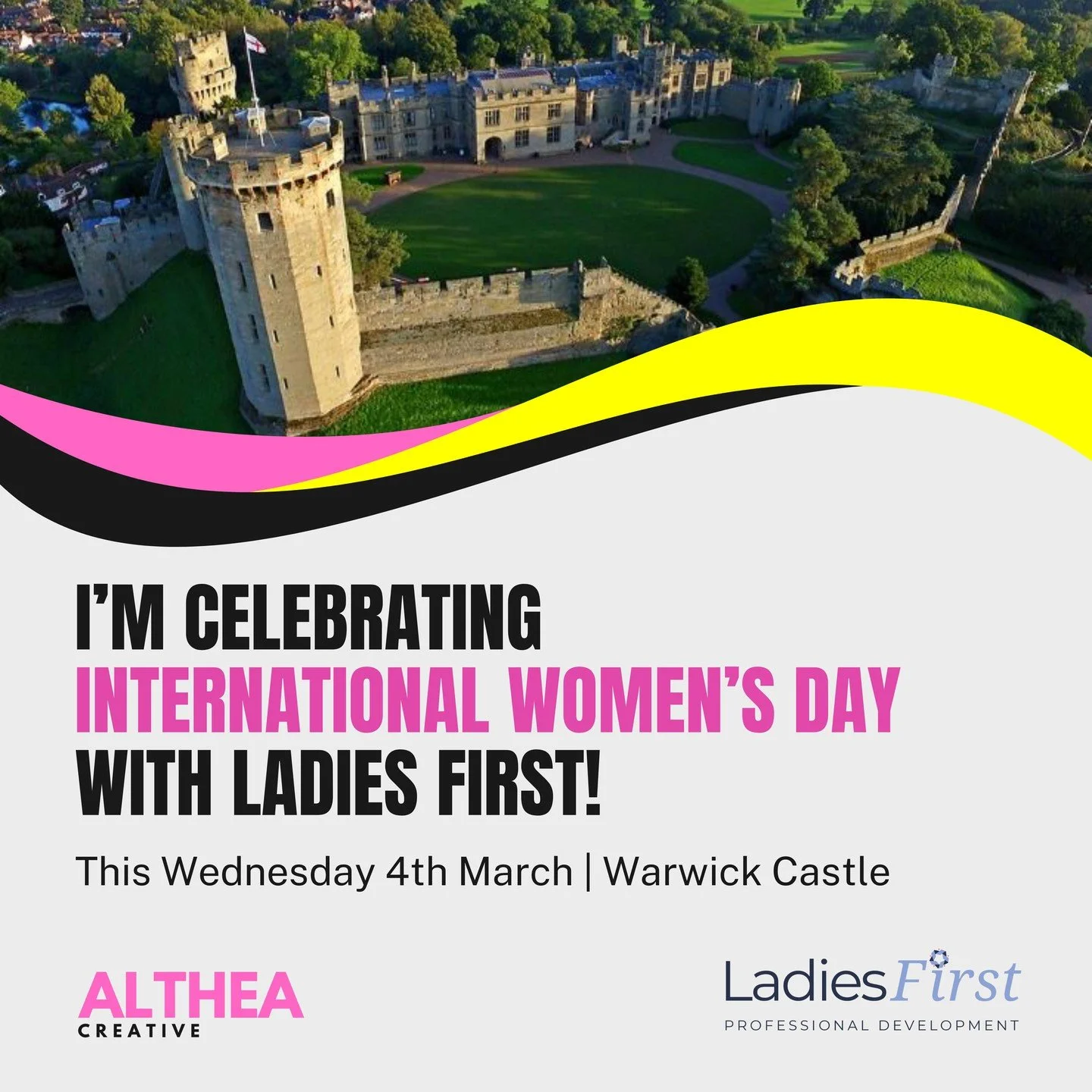 I&rsquo;m so excited to be celebrating International Women&rsquo;s Day this Wednesday, 4th March at the beautiful and historic Warwick Castle with Ladiesfirst Professional Development Network 💛

There&rsquo;s something pretty special about bringing 