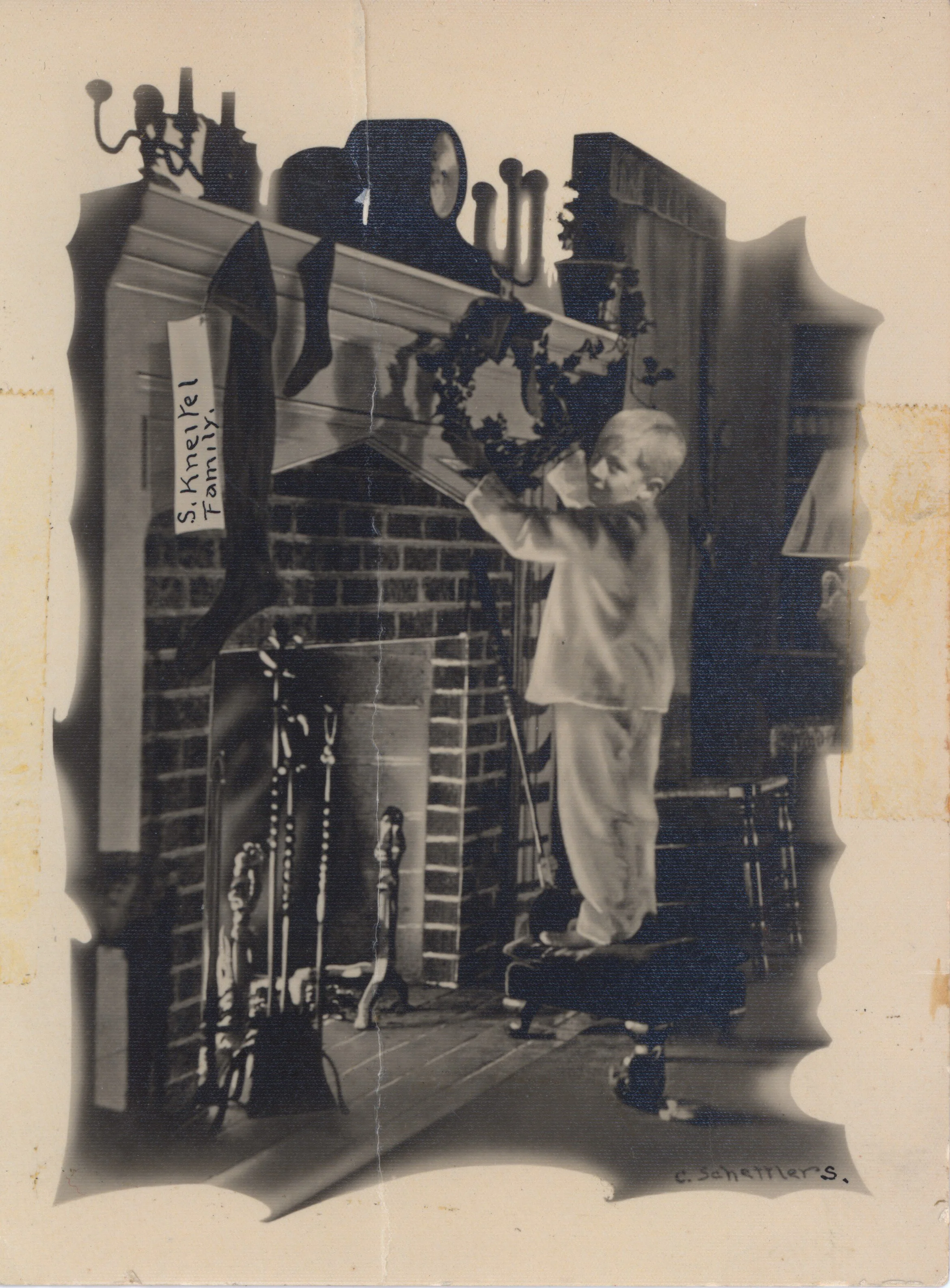 This card is from the Charles Schettler’s family. Charles was the very first employee hired by Max and Dave. He was responsible for creating many of the wonderful visual effects on film. Many of the effects and illusions of depth in the Fleischer fil