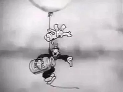   Koko and Bimbo cause some real world chaos in "Fadeaway" (1926)  