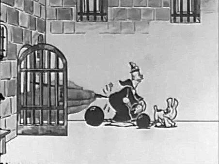   Max jails Koko and Bimbo in "The Convict" (1926)  