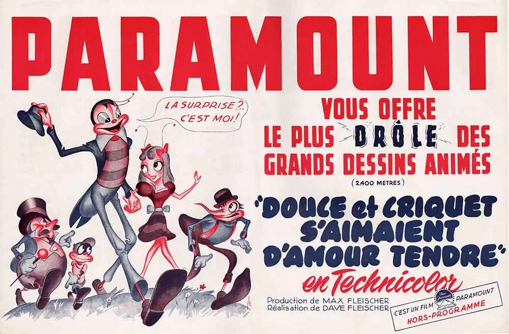   ​Douce et Criquet S’aimaient D’amour Tendre&nbsp;(France)   In France the title became Douce et Criquet S’aimaient D’amour Tendre ,  which translates to "Sweetie and Cricket Loved Each Other Tenderly."&nbsp;(Thanks to Billie Towser posting this on 