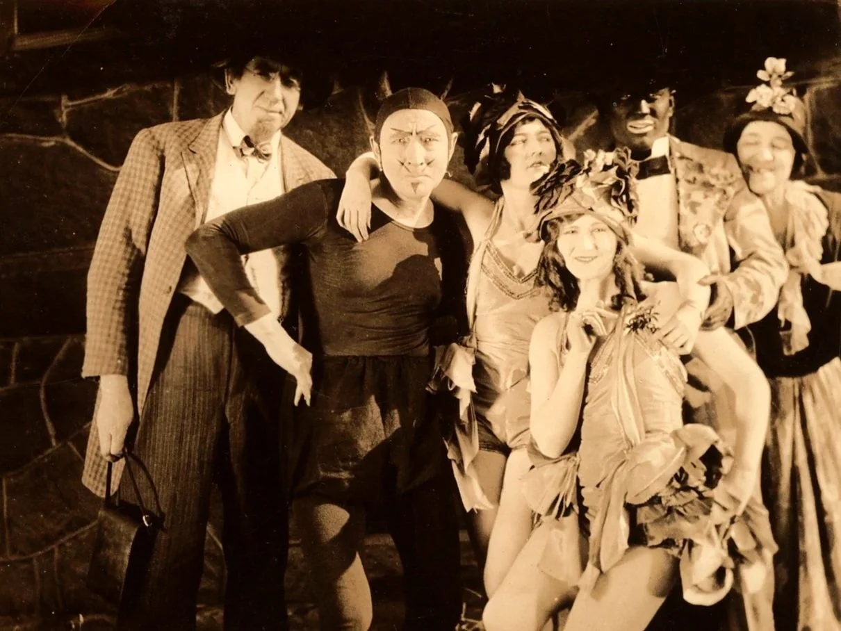  The cast of one of the 'Carrie of the Chorus' films. It appears to be the cast of "Morning Judge." 
