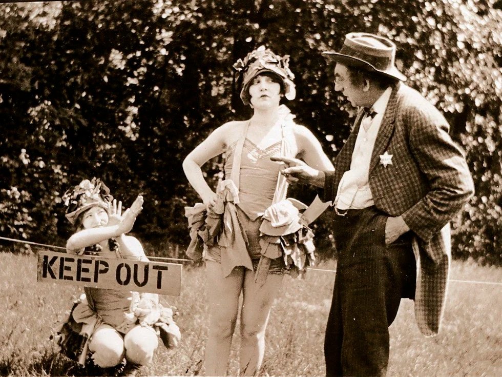  Judging from actors in this photo, this appears to be a publicity shot for "Morning Judge." Max's daughter, Ruth, is the woman kneeling in the background. 