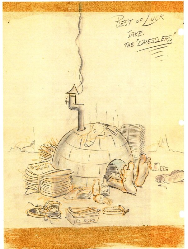   Drawing by animator Irv Dressler.  