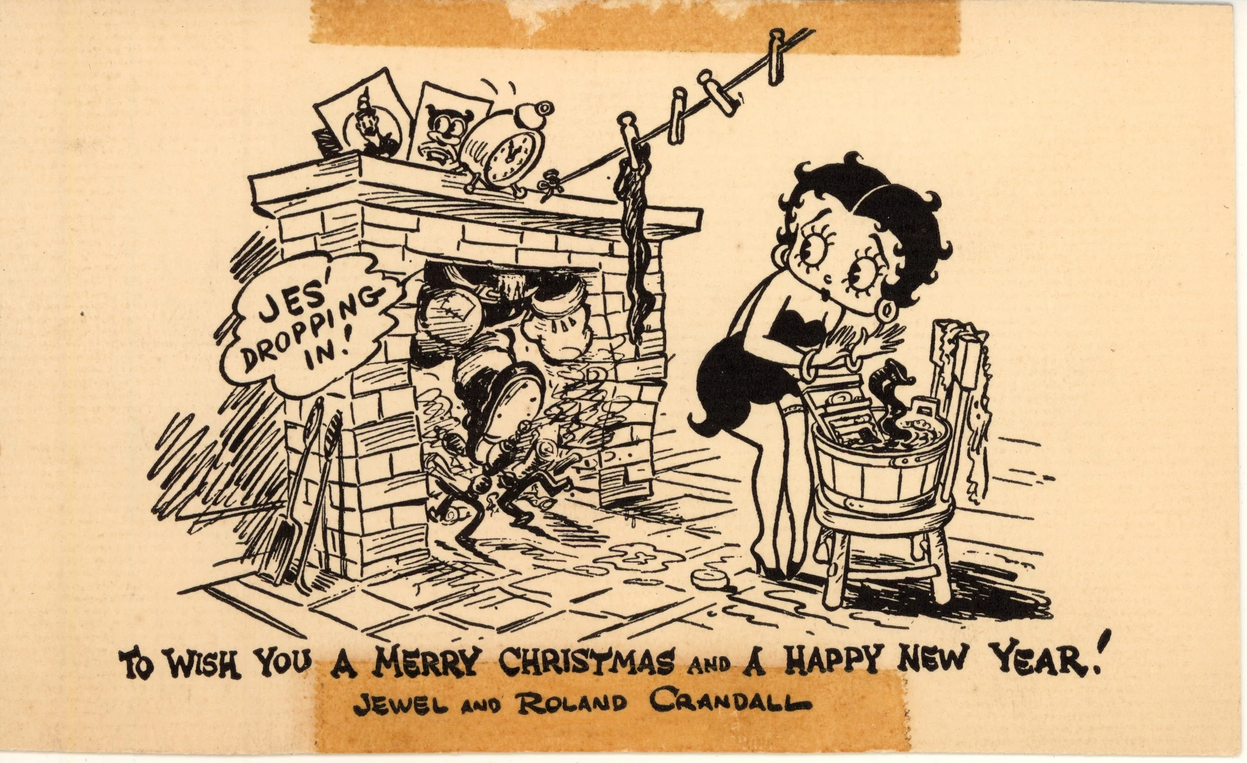 From Jewel and Roland ('Doc’) Crandall. In the early1920’s, as one of the first employees of Fleischer Studios, Doc worked on the early Ko-Ko films. He was probably also the Fleischer’s longest employee…staying with the studio until they closed their