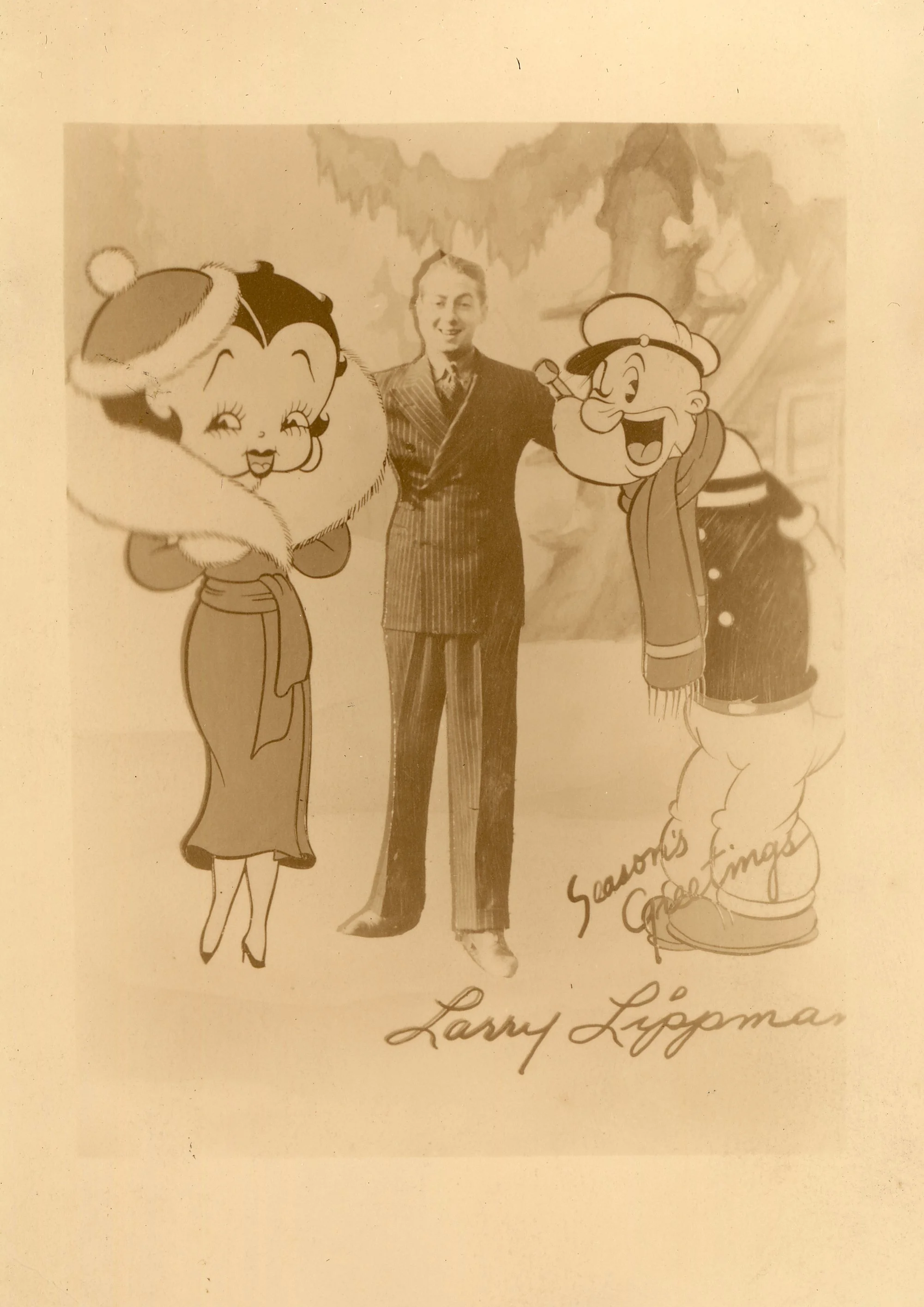 Larry Lippman began as an office boy for Max Fleischer. He was eventually promoted and became a planner, checker, and then cameraman. He left Fleischer Studios during WWII to work in the Army Signal Corps as an animation cameraman. Eventually he open