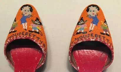 These amazing shoes (above and below) are on display at the Peranakan Museum in Malaysia.