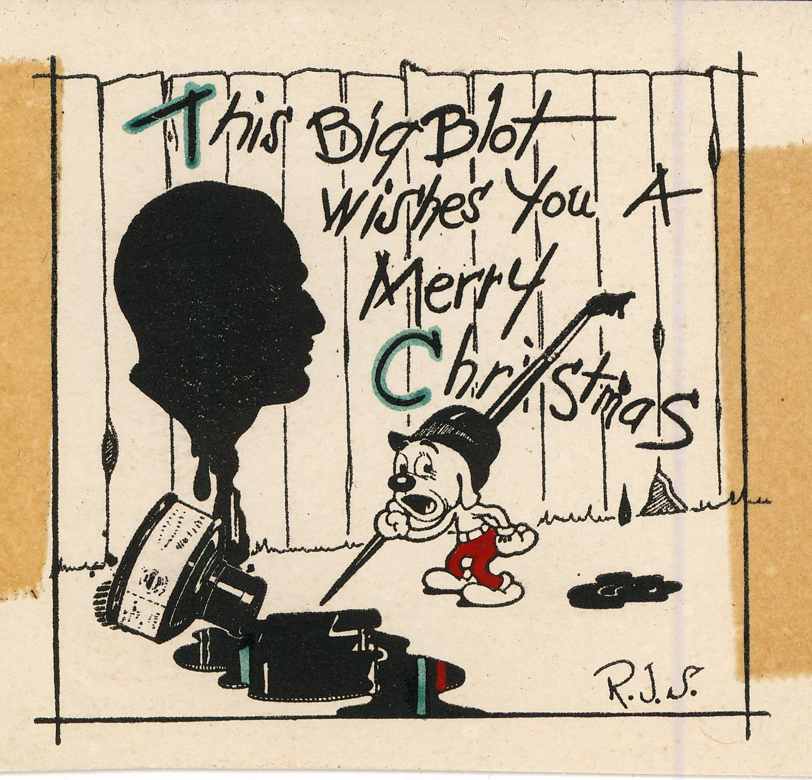 Mystery card-- who is "R.J.S."??? If you know, then drop us an email - we'd love to know!
