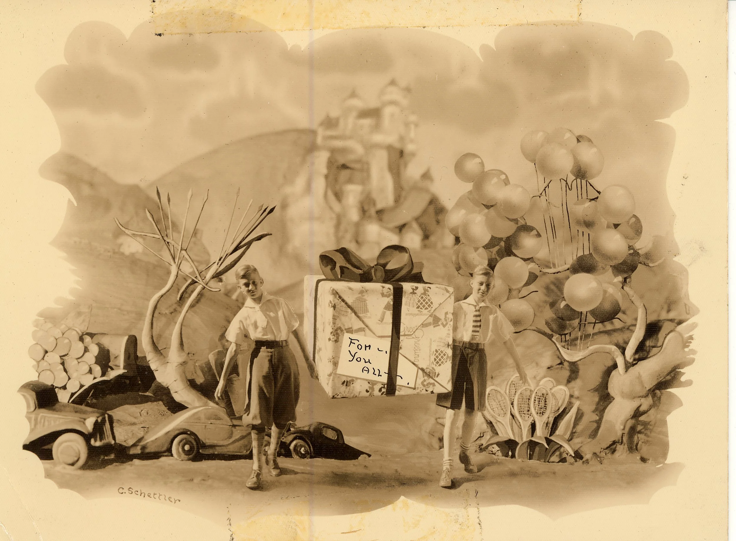 Charlie Schettler, known for creating many of the wonderful effects in Fleischer cartoons, was the very first employee hired by Max and Dave. Many of the effects and illusions of depth in the Fleischer films were due to the genius of Charlie Schettle