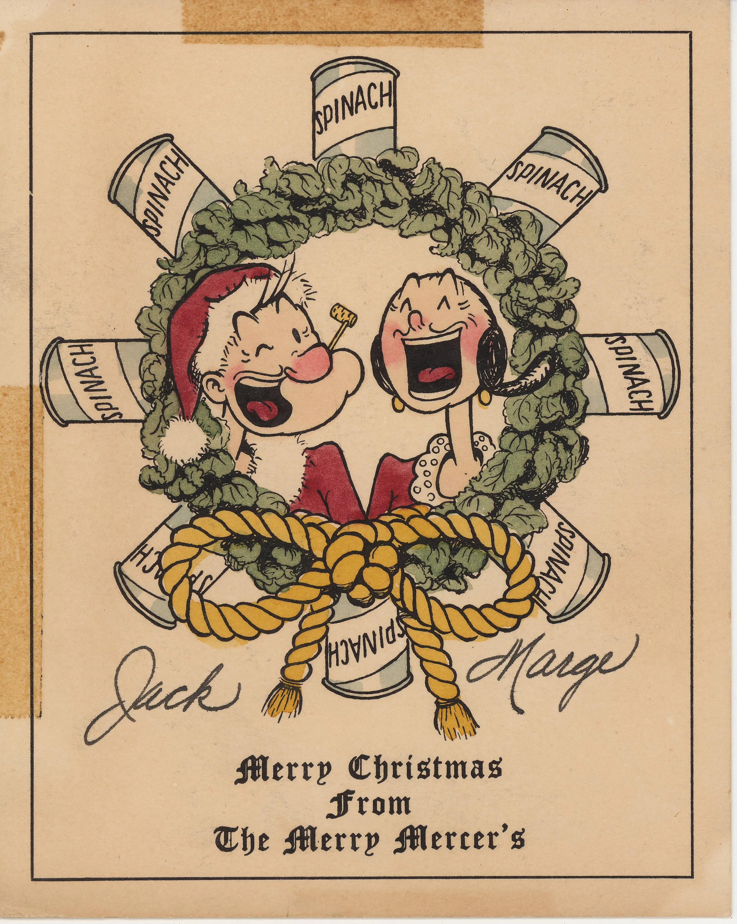 Jack Mercer, originally hired by the Fleischer’s as an in-betweener, began doing Popeye's voice in 1935. He did Popeye and voices for other Fleischer films for many years. Margie Hines and Jack Mercer were married briefly in the late 1930's/early 194