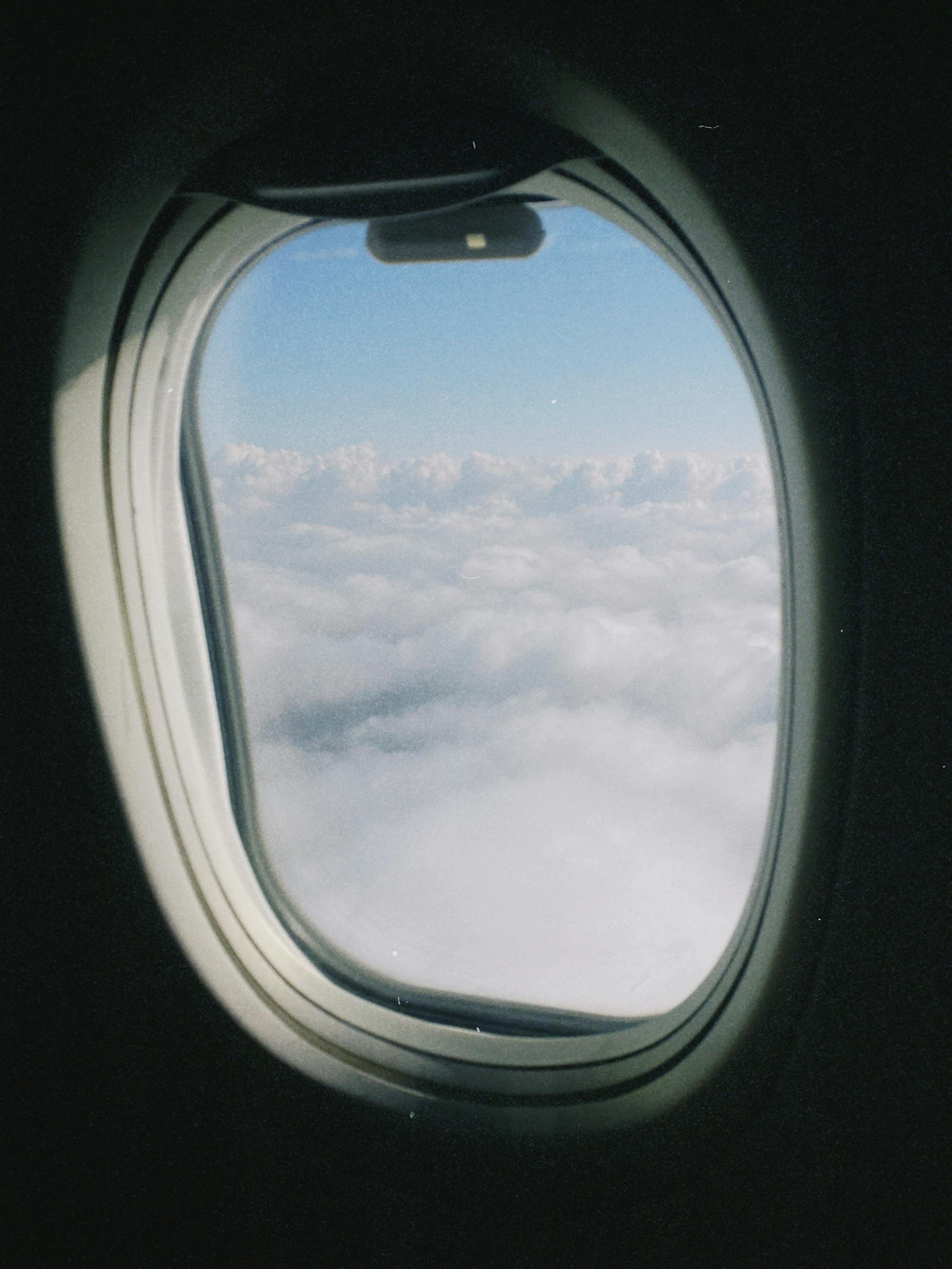 clouds seen out of a plane window
