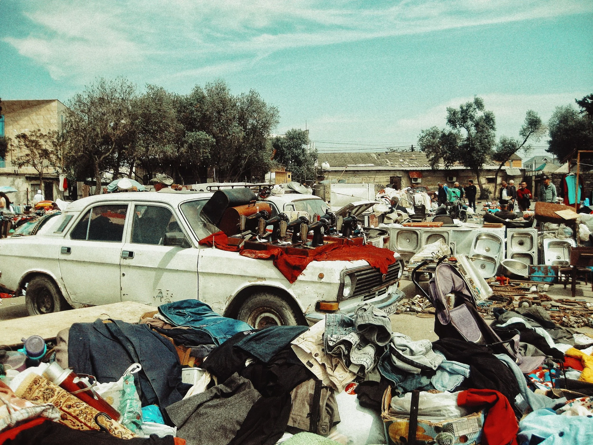 Junk and trash in a junkyard