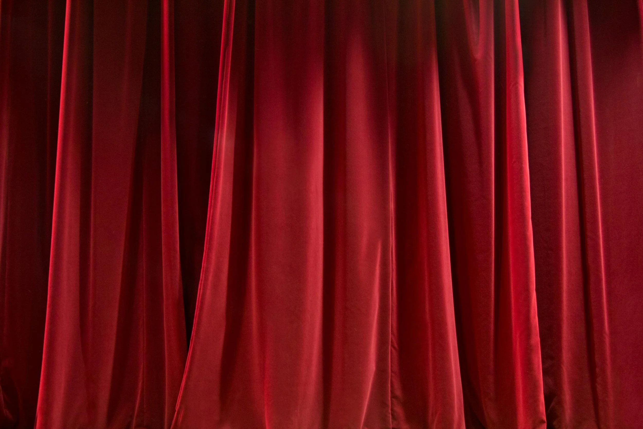 red velvet curtain