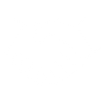 White line drawing of two hands shaking