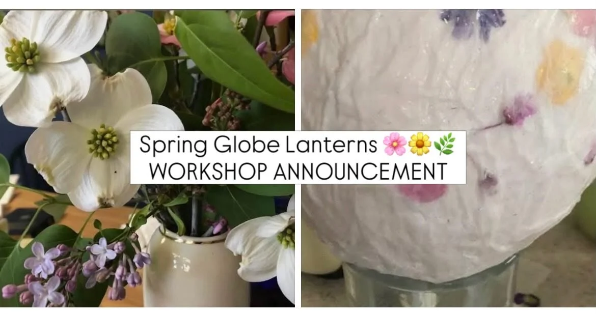 Soft light, longer days, and something handmade 🌿
Join me for a spring workshop where we&rsquo;ll create glowing globe lanterns&mdash;layering color, texture, and a little bit of patience into something you can take home and keep lit all season.
📍 