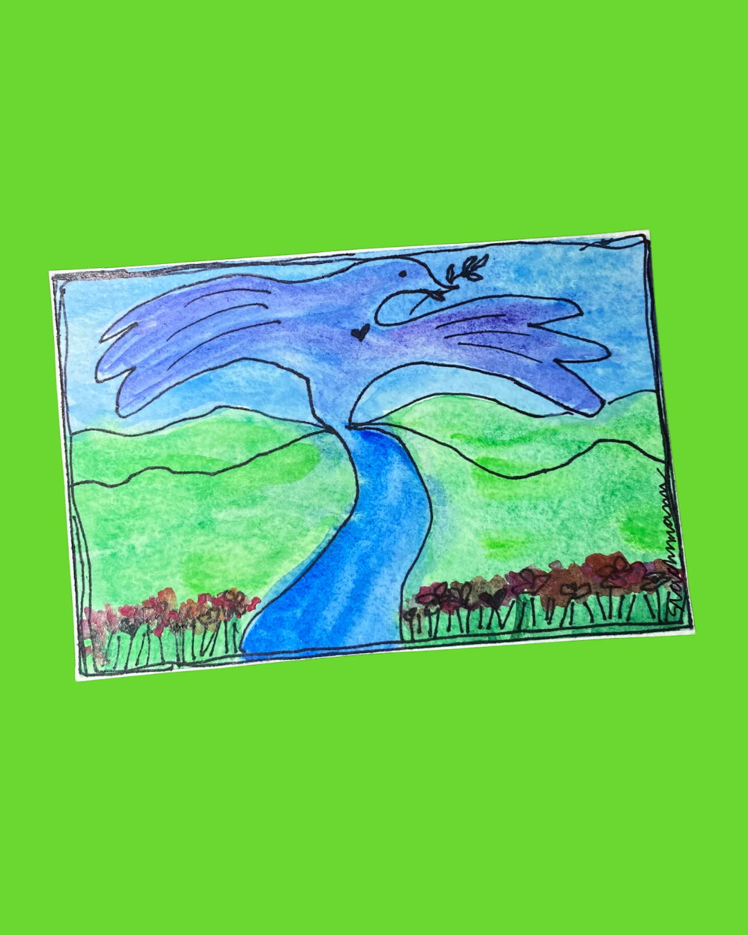 "Healing Bird" Card