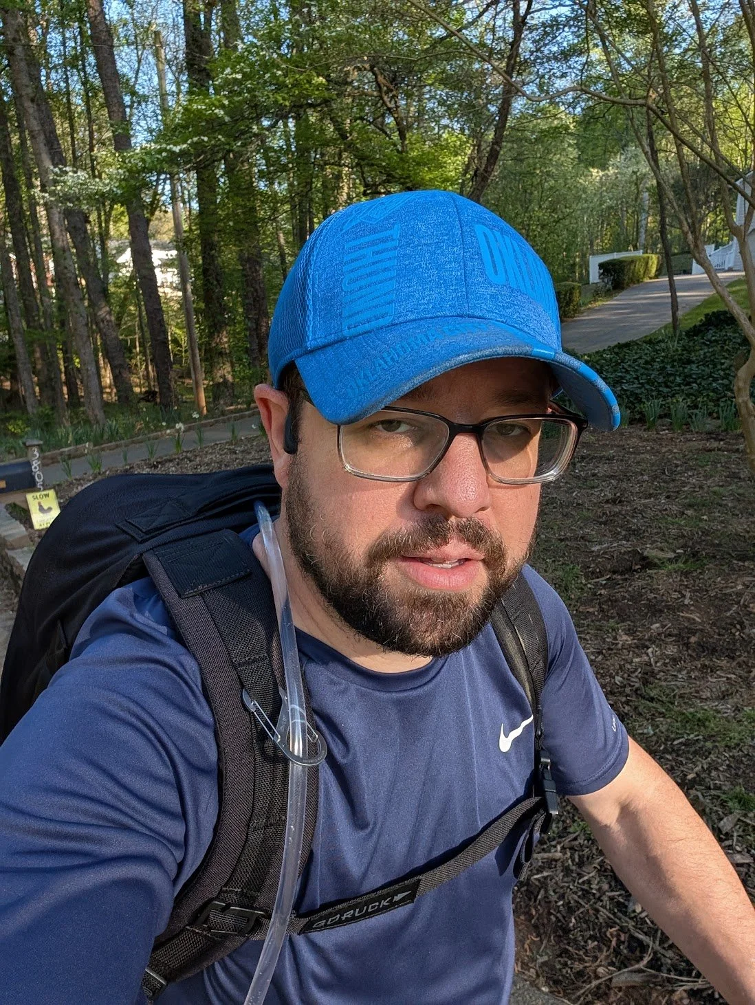 Ben Laughter rucking in the woods
