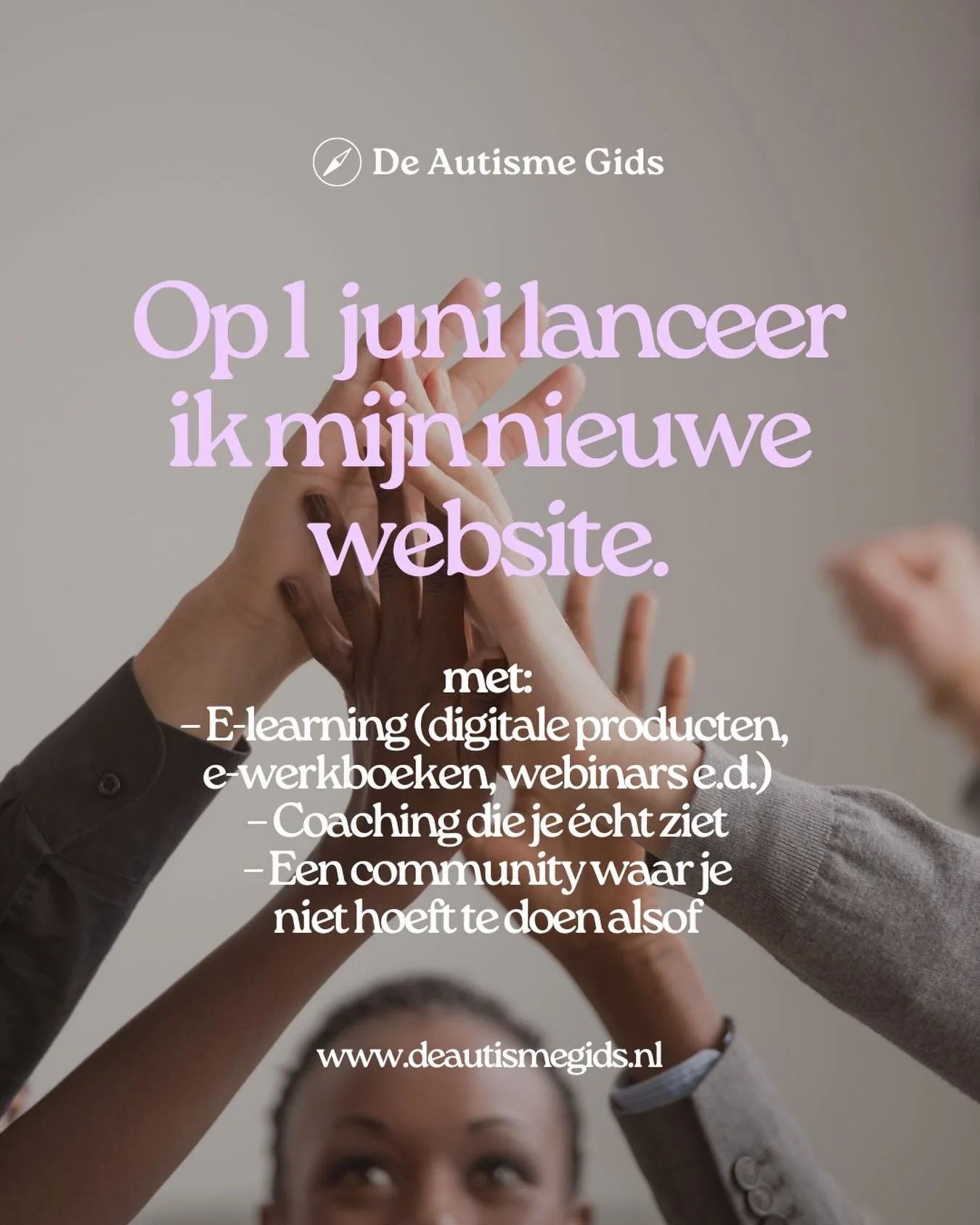 1 JUNI.

Geen aankondiging meer.
Dit is het moment.

Mijn platform gaat dan live:
✨ E-learning
✨ Coaching
✨ Community

Voor de stille meerderheid.
Voor wie zich nooit helemaal paste.
Voor wie voelt: er klopt iets (niet)
maar niemand legt het uit.

Nu