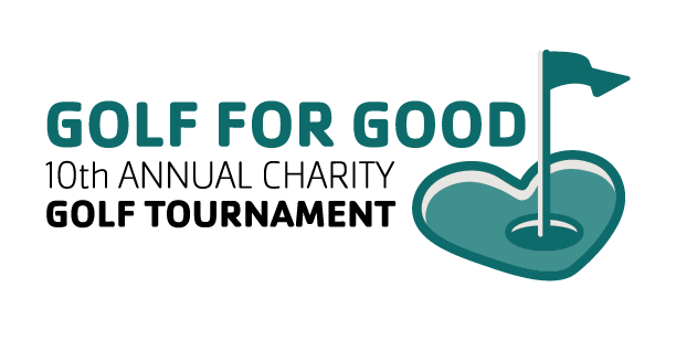 Logo with text 'GOLF FOR GOOD' and a golf hole with flag icon.