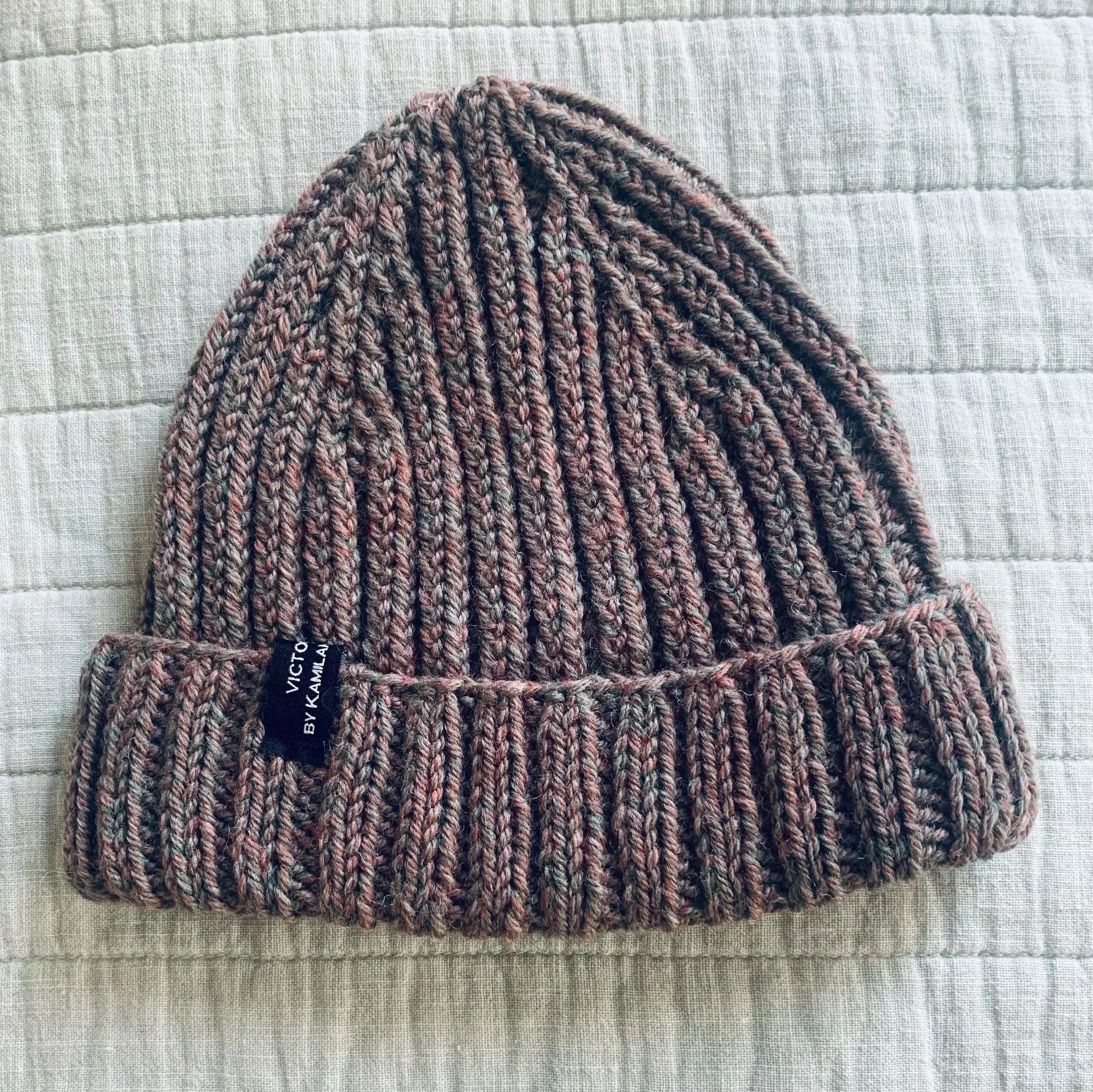 2x2 Knit Beanie, 100% Peruvian Wool, Adult